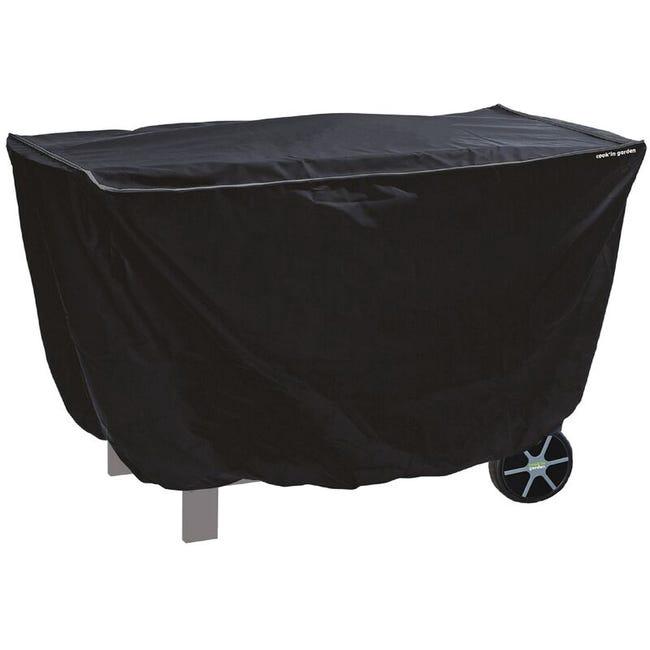 Grill-/kochfeldabdeckung – Rechteckig – Wasserabweisend Und Wasserdicht – Maße: L 125 X B 60 X H 80 Cm (ca.) – Schwarz