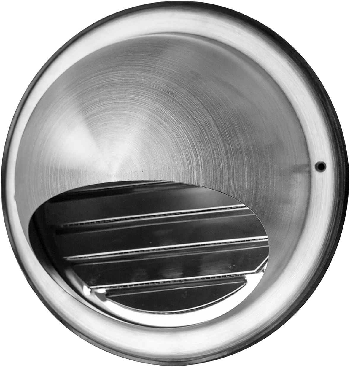 Rundes Lüftungsgitter Aus Edelstahl Mit Moskitonetz Und Lamellen, 100 Mm Außenwandlüftungsgitter, Ideal Für Badezimmer, Klimaanlagen Und Küchen.