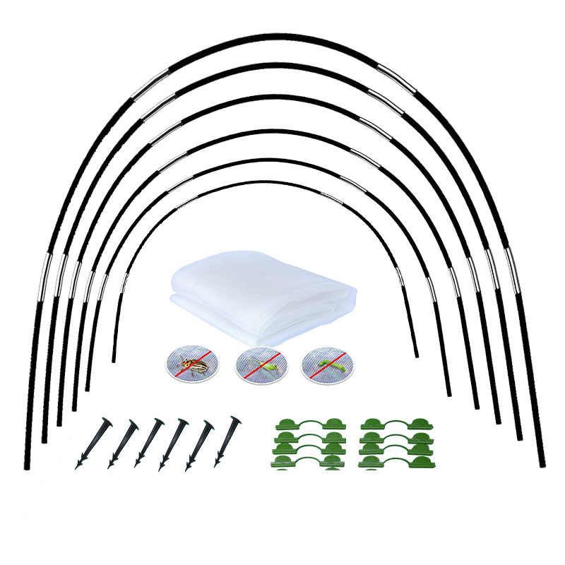 Ineasicer 30-teiliges Netz-gartenbogen-set, Gewächshausbögen, Anzuchtbögen Für Gartentunnel, Stützrahmen Für Gartentunnel (2 X 10 M)
