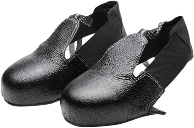 Zubehör Für Sicherheitsschuhe Und -stiefel, Schutzhüllen Für Gartenmöbel, Sicherheitsschuhüberzieher Aus Leder Mit Stahlkappe Und Stoßdämpfung, Überschuhe Für Besucher, Größen 36 Bis 46 Eur