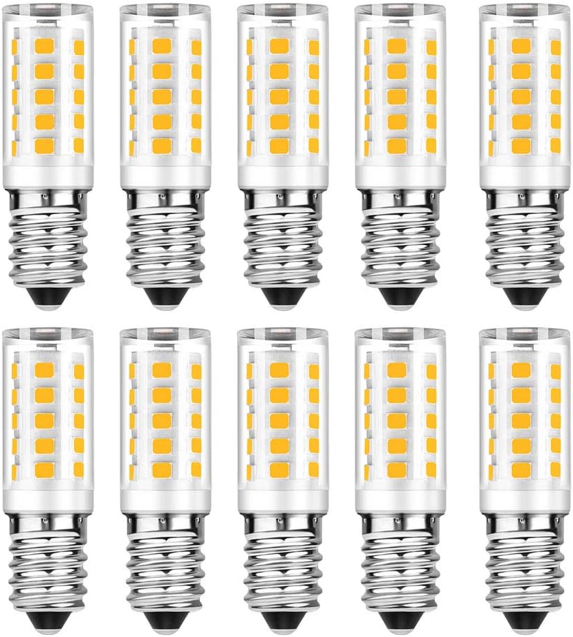 Led-lampe, 33 Leds Pro E12-sockel, 3 W, 220–240 V, Kaltweiß (6000 K), Nicht Dimmbar, Für Innenbeleuchtung, Kronleuchter/schreibtischlampe/wandleuchte, 10er-packung