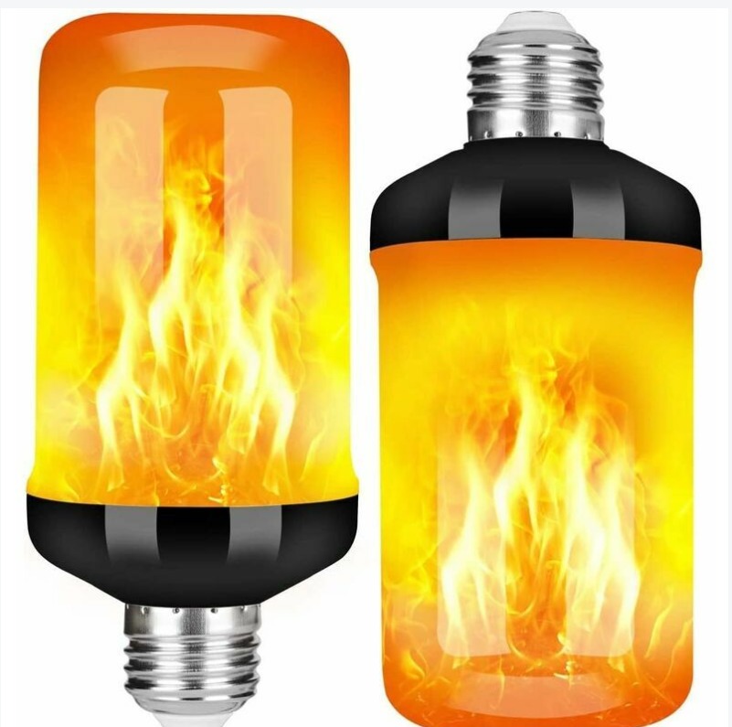 Led-lampe, 2er-pack, E27-sockel, Flammeneffekt, 5 W
