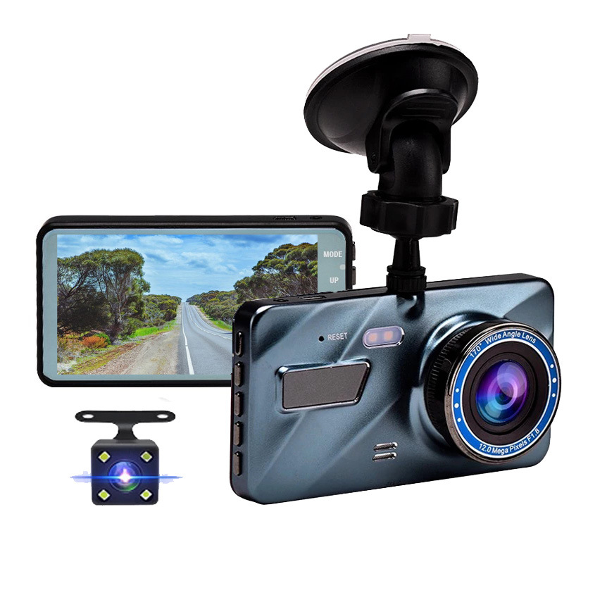 Ineasicer Front- Und Rückfahrkamera, Dual-objektiv, Full Hd 1080p, 3-zoll-bildschirm, Loop-aufnahme, Sensor, Nachtsicht, 140°-weitwinkel