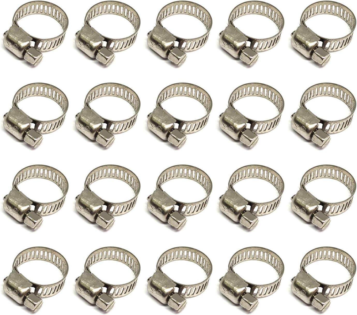 Set Mit 20 Schlauchschellen Für Rohre, Verstellbare Schlauchschellen 12-20 Mm, Edelstahl 304, Metallschlauchschellen, Für Rohre, Gasleitungen, Wasserleitungen, Kabel, Wasserhähne Usw.