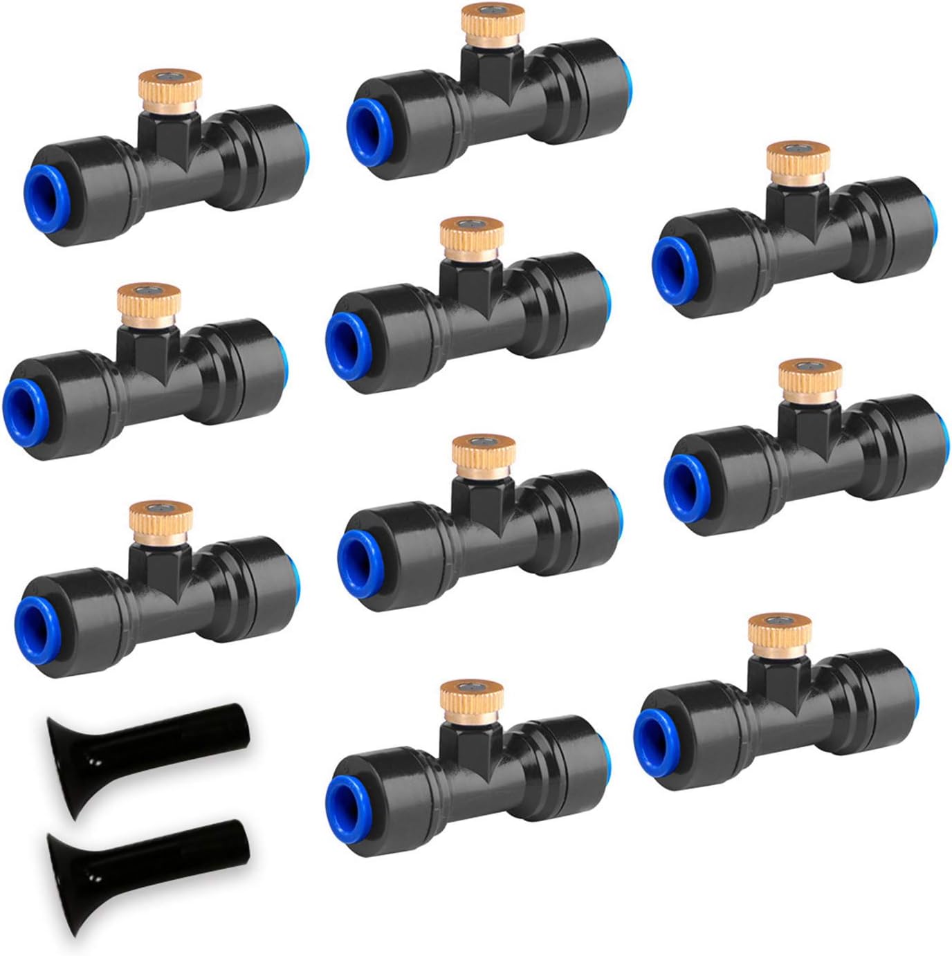 Ineasicer 10er-pack Messing-sprühdüsen Für Außenkühlsysteme Und Gartenbewässerung