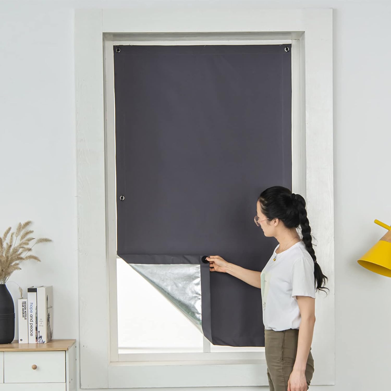 Thermoverdunkelungsrollos Mit Saugnäpfen Für Solarreflektoren, Velux Dachfenster, 60 X 120 Cm, Dunkelgrau