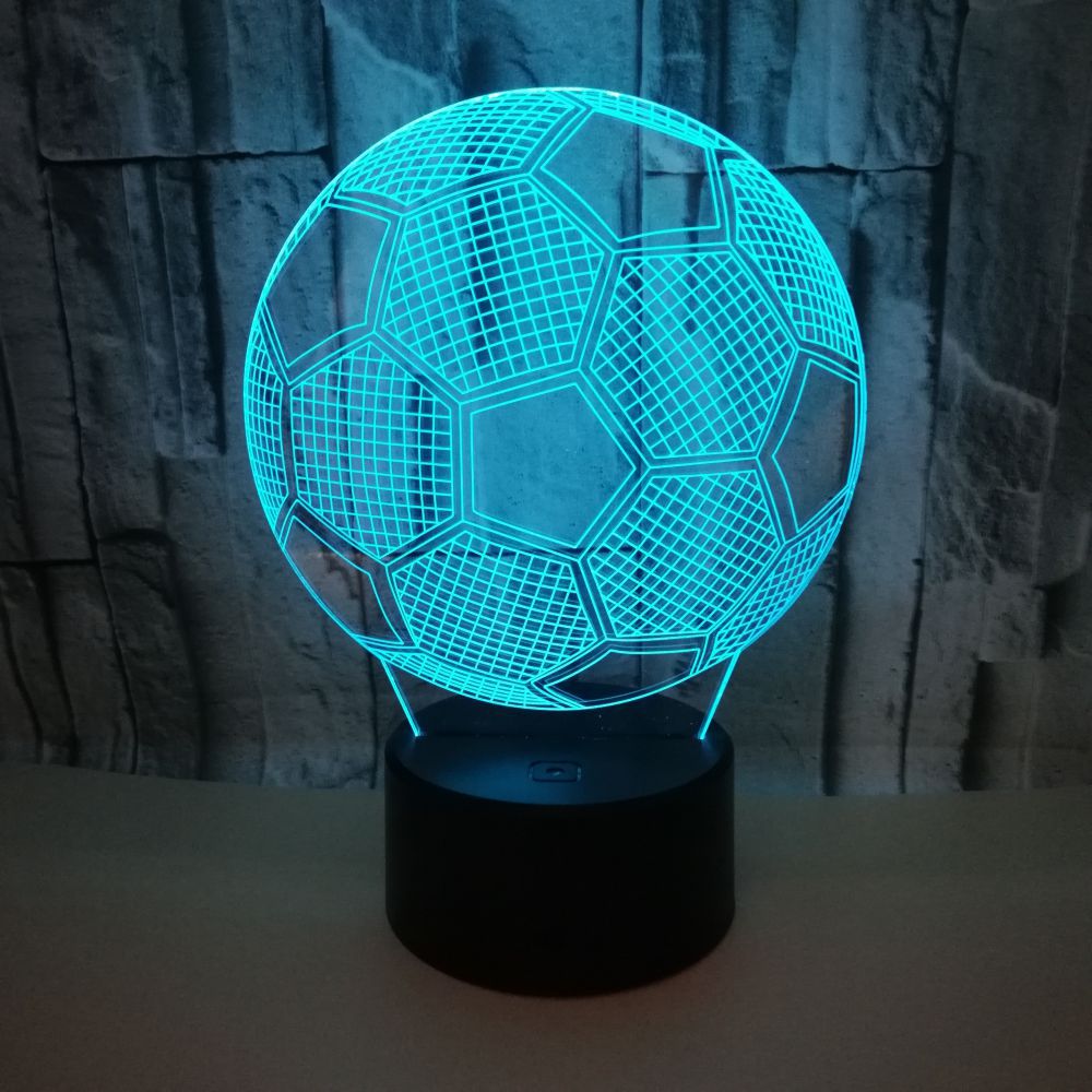 3d-led-nachttischlampe In Fußballform Für Kinder, 7 Wechselnde Farben Mit Fernbedienung, Schlafzimmerdekoration, Überraschungsgeschenk Zum Geburtstag Für Jungen Von 7 Bis 12 Jahren, Beleuchtung Und