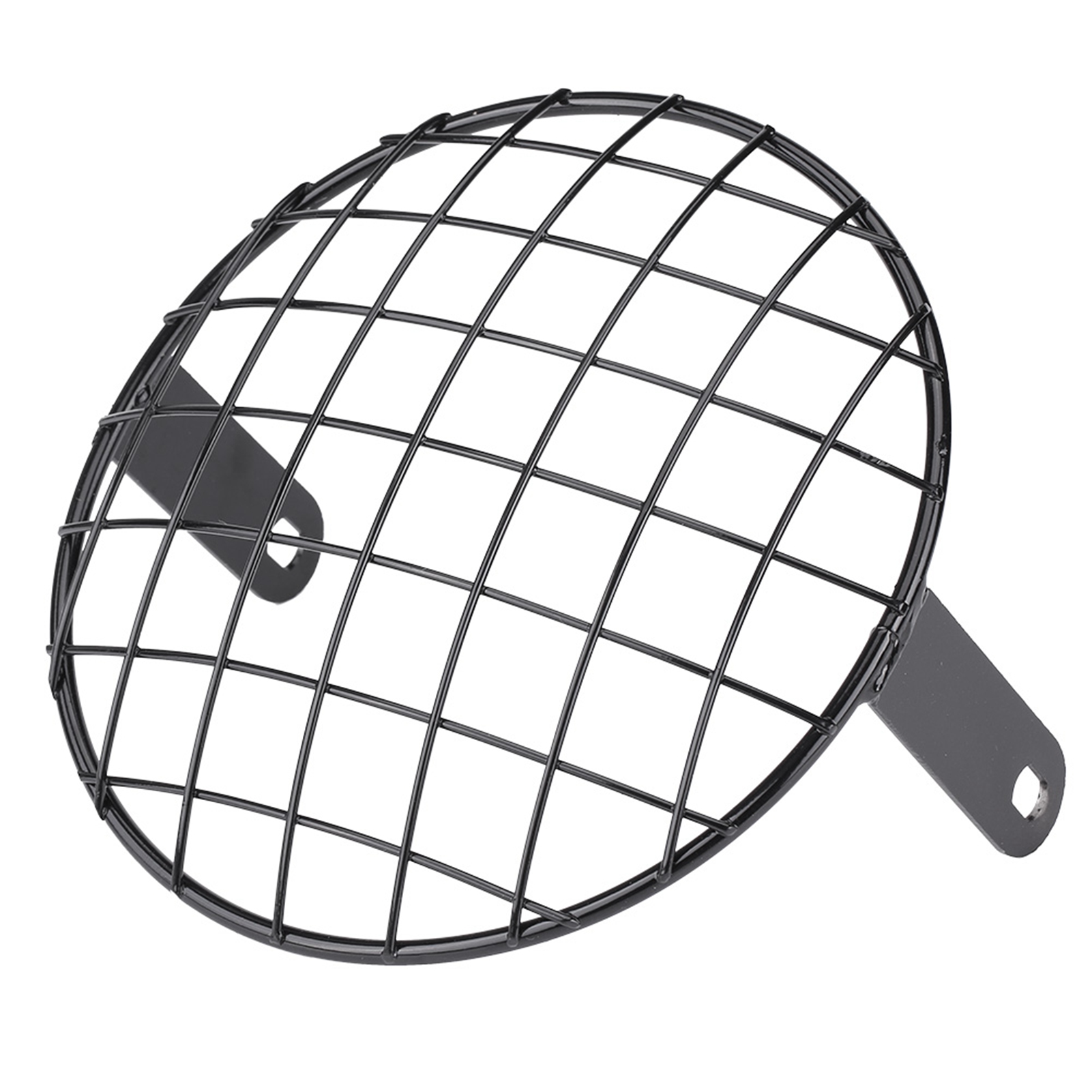 Universeller 7-zoll-seitenscheinwerfergrill Aus Schwarzem Metall Für Cafe-racer-motorräder