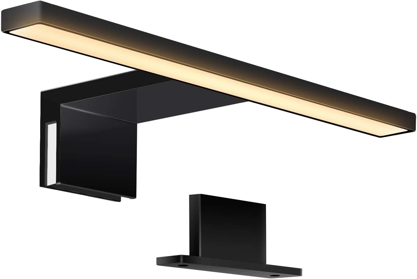 Schwarze Led-wandleuchte Für Badezimmerspiegel, 5 W, 30 Cm, 400 Lm, Warmweiß 3000 K, Ip44 Wasserdicht, Für Badezimmermöbel, Schminktisch Und Frisiertisch (300 Mm)