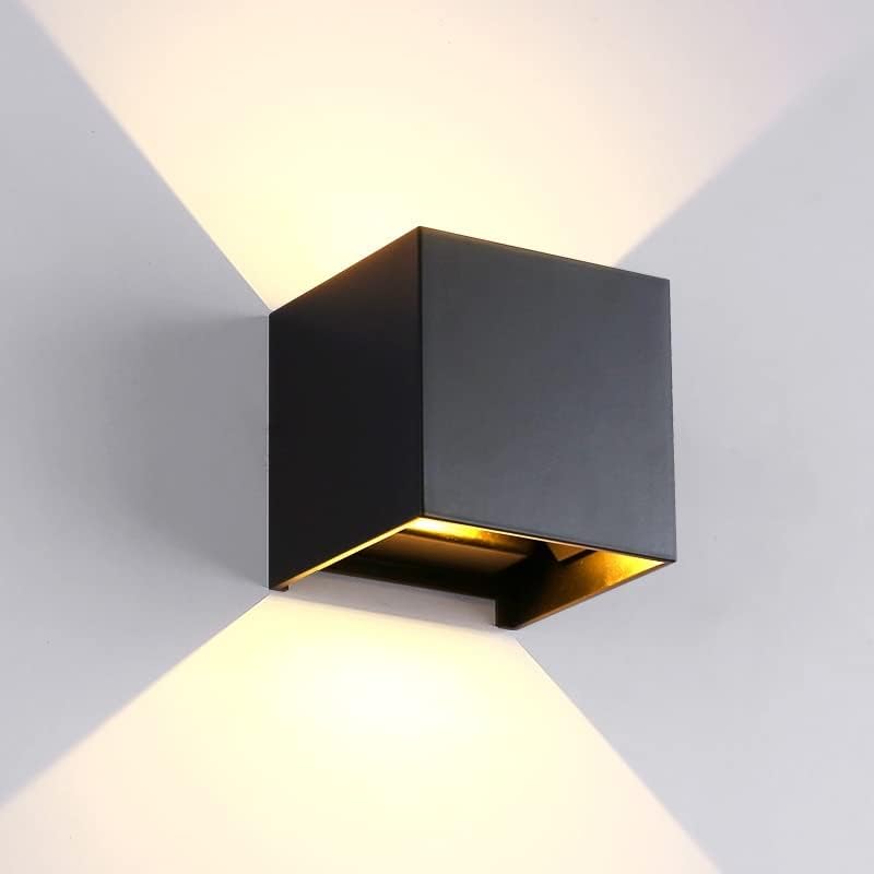 Led-wandleuchte, Wasserdichte Aufputz-wandleuchte, Innenwandleuchte Für Wohnzimmer, Außenwandleuchte Für Veranda (6w, Schwarz)