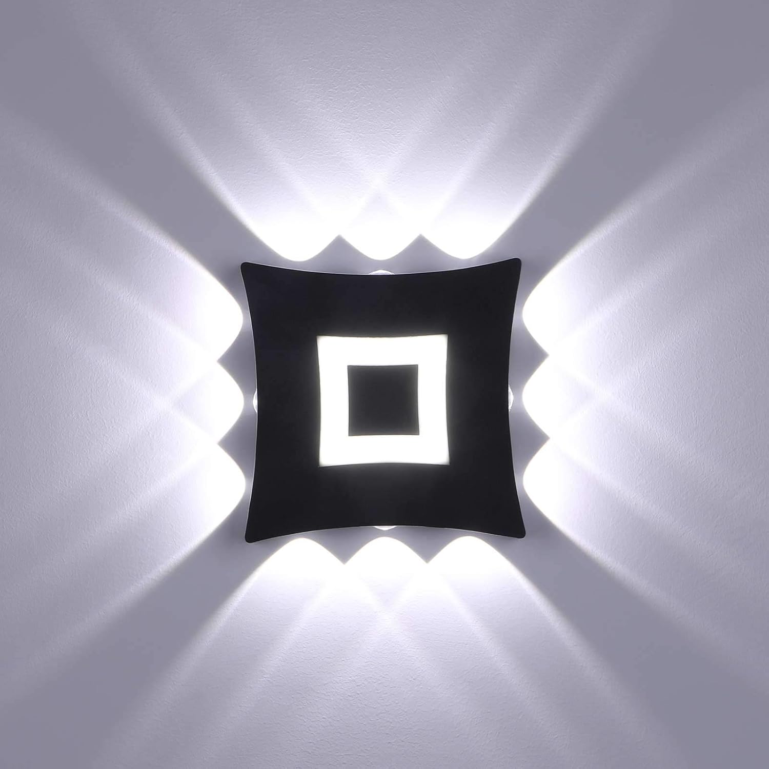 Moderne 18w Cob-led-wandleuchte Für Den Innen- Und Außenbereich, Ip65 Wasserdicht, Aluminium, 6000k Kaltweißes Licht, Ideal Für Garten, Flur Oder Schlafzimmer, Farbe: Schwarz.