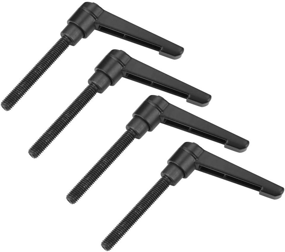 Klemmhebelgriffe, Verstellbare Maschinengriffe Mit M6 Edelstahl-außengewinde, Schwarz (70 Mm)