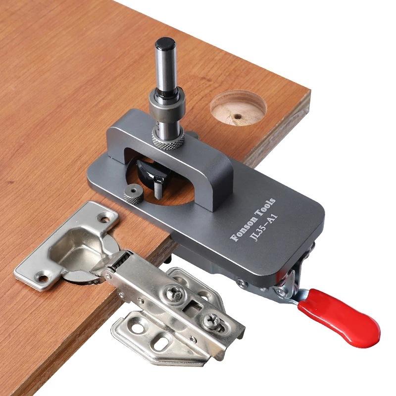 Bohrer, Bohrschablone, Hochwertige Bohrvorrichtung Mit Zubehör, Aluminium-bohrschablone, Für Türen Und Schränke