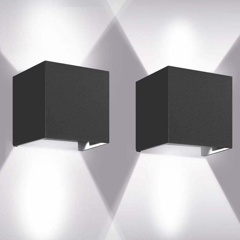 Außenwandleuchten, 2er-set Led-leuchten 12w, 6000k, Verstellbar, Ip65 Wasserdicht, Für Schlafzimmer, Flur, Wohnzimmer