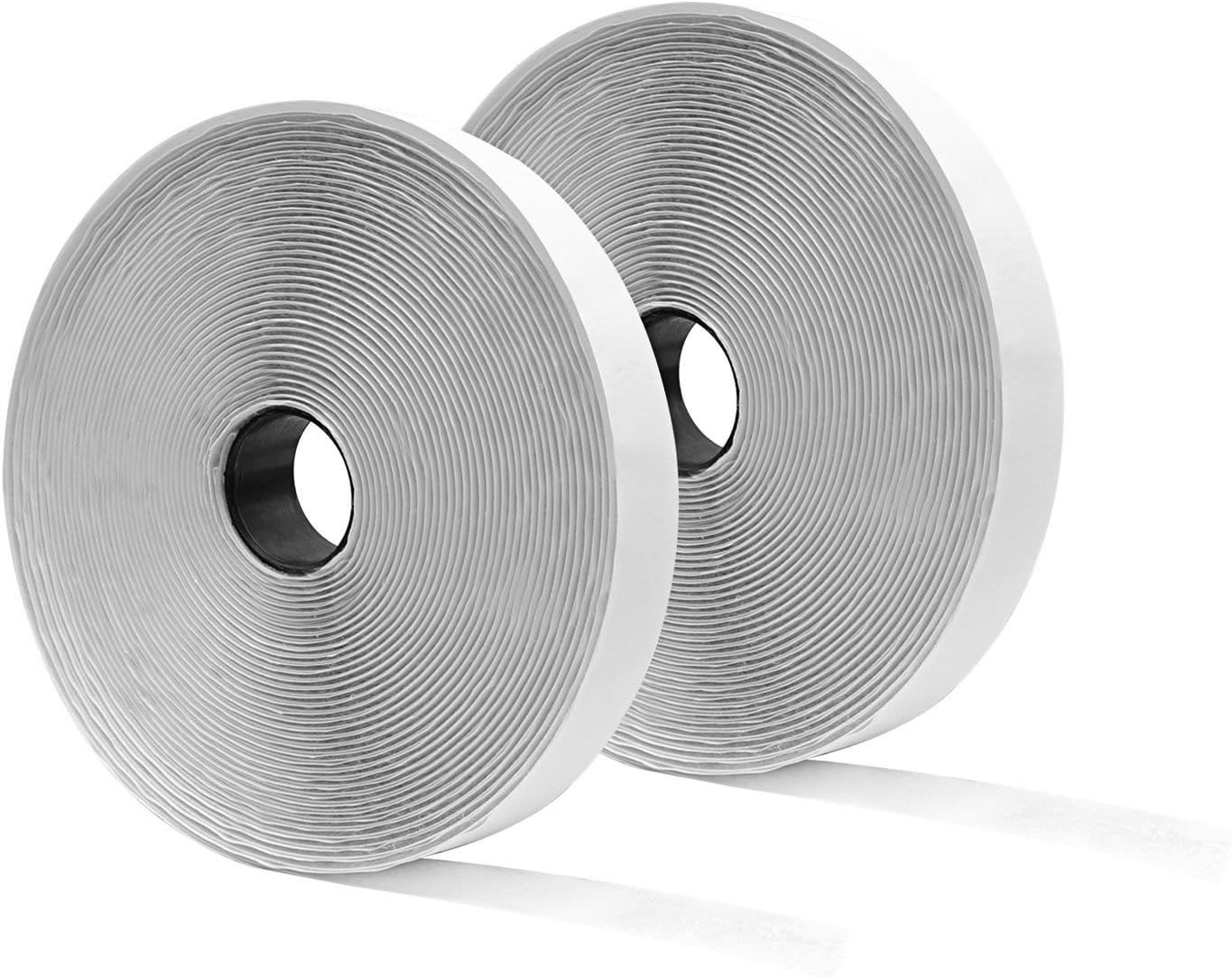 Ineasicer 25 Meter X 25 Mm Selbstklebendes Klettband, Kratzfest, 25 Mm Breit, 25 M Klettband, Weiß