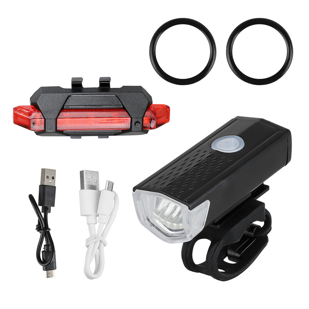 Ultrahelles Led-fahrradlicht-set Mit Usb-aufladung, Wasserdicht, 3 Modi, Vorder- Und Rücklicht Für Rennräder