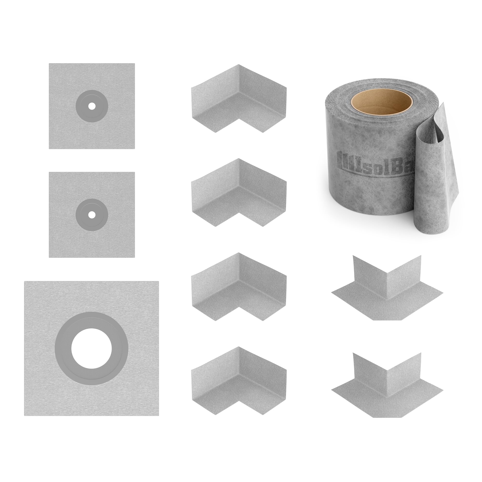 Isolbau Dichtset Bandset Dichtband 20m Bad Dichtmanschetten Innenecke Dusche