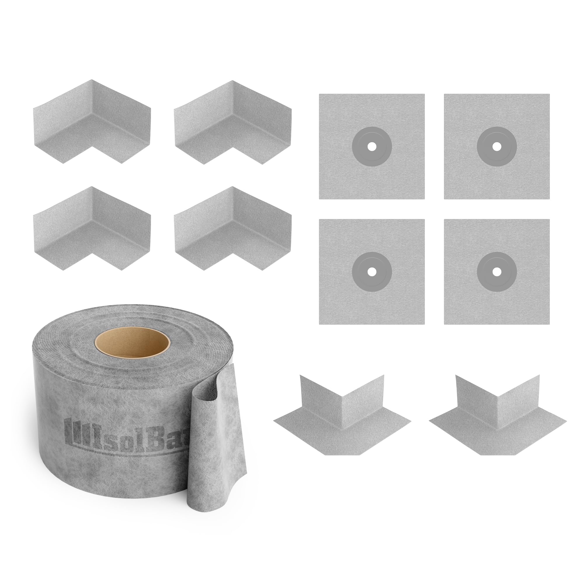 Isolbau Dichtset Bandset Dichtband 50m Dusche Innenecke Bad Dichtmanschetten