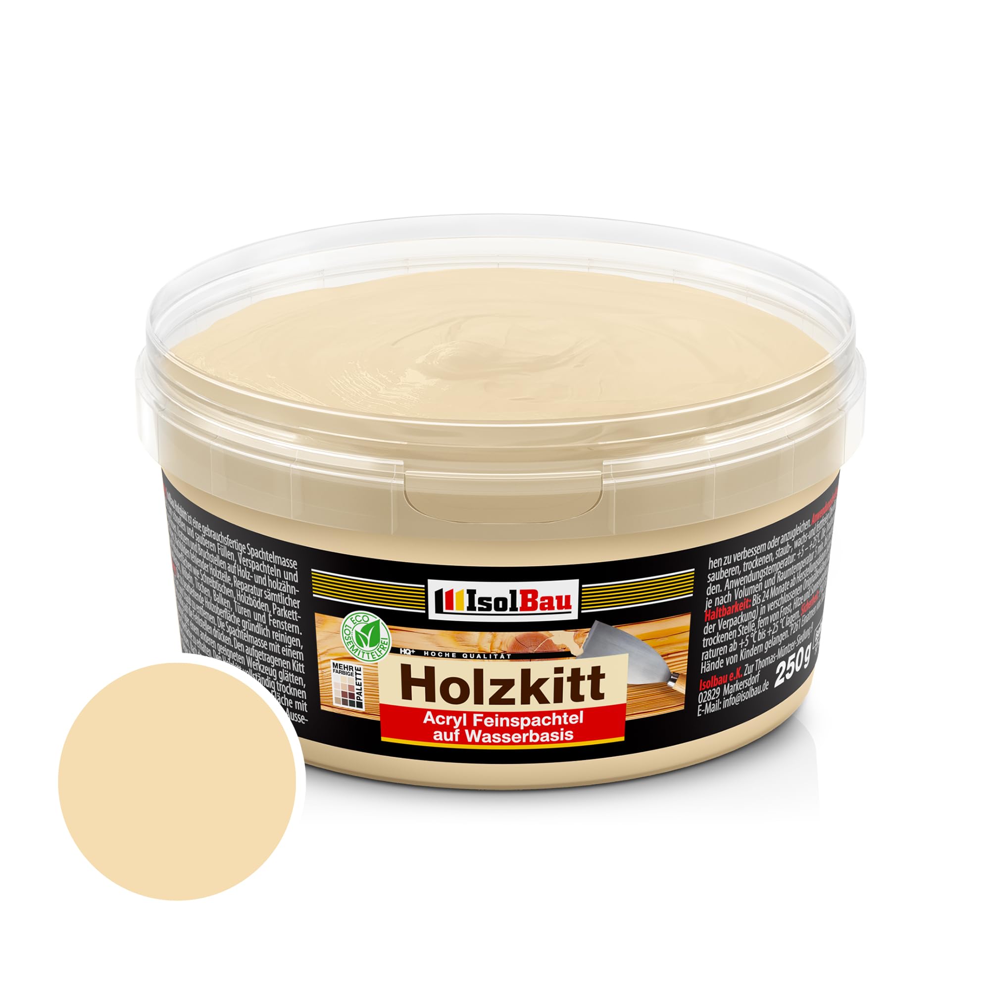 Holzkitt Spachtelmasse Holzspachtelmasse Innen Außen 250g Kiefer Mitte ( Nr. 9 )