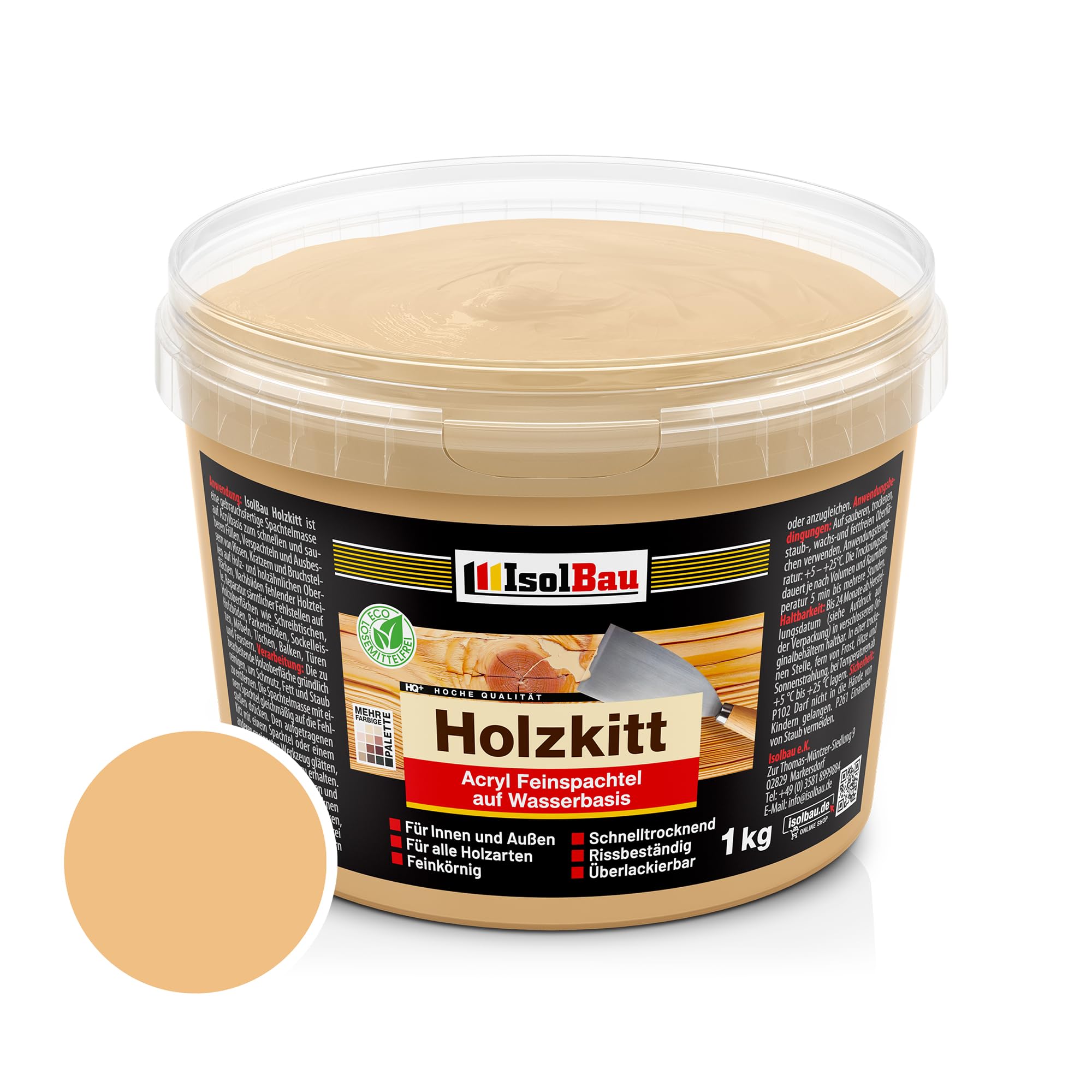 Holzkitt Spachtelmasse Holzspachtelmasse Außen Innen 1 Kg Lärche ( Nr. 2 )