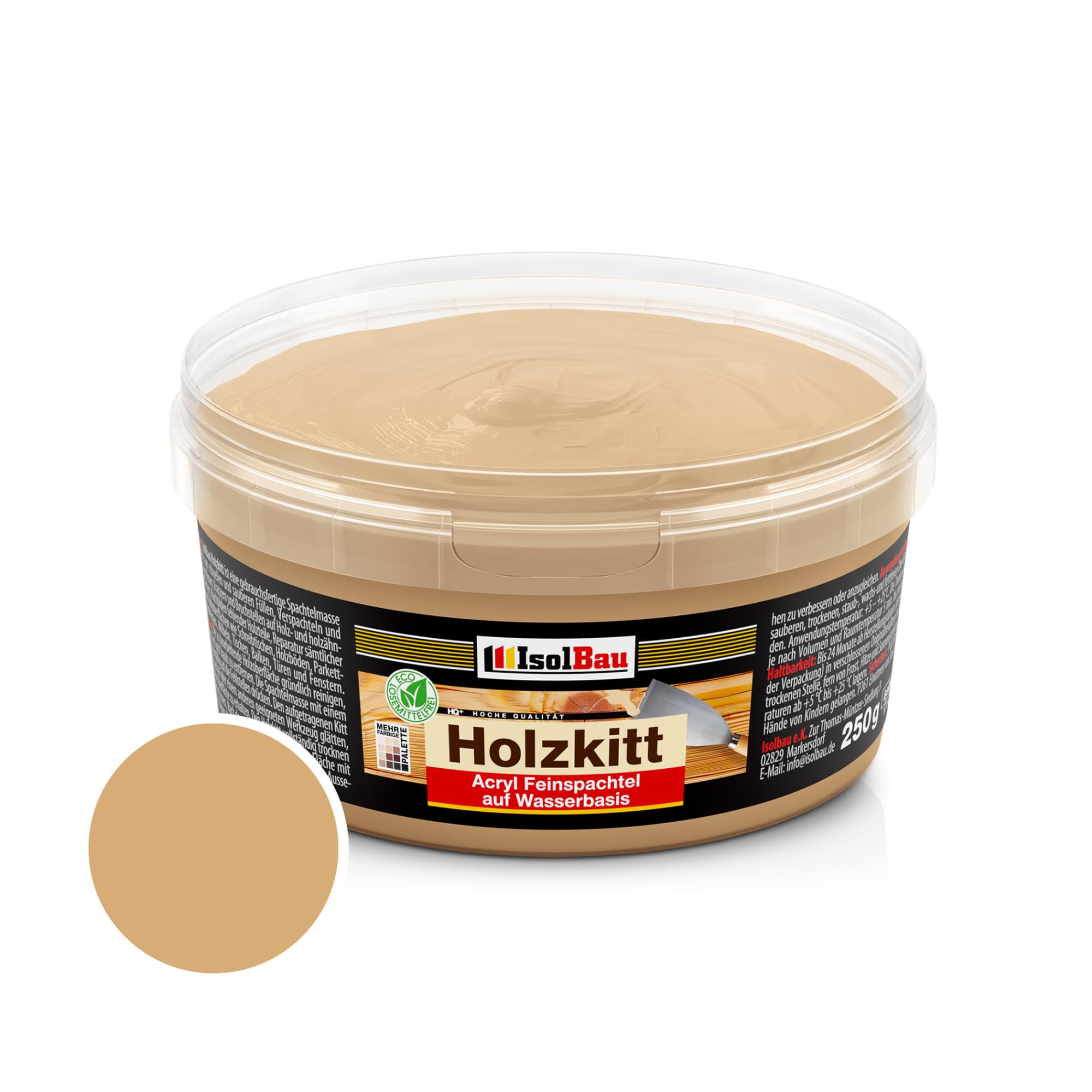 Holzkitt Spachtelmasse Holzspachtelmasse Innen Außen 250g Eiche Natur ( Nr. 24 )