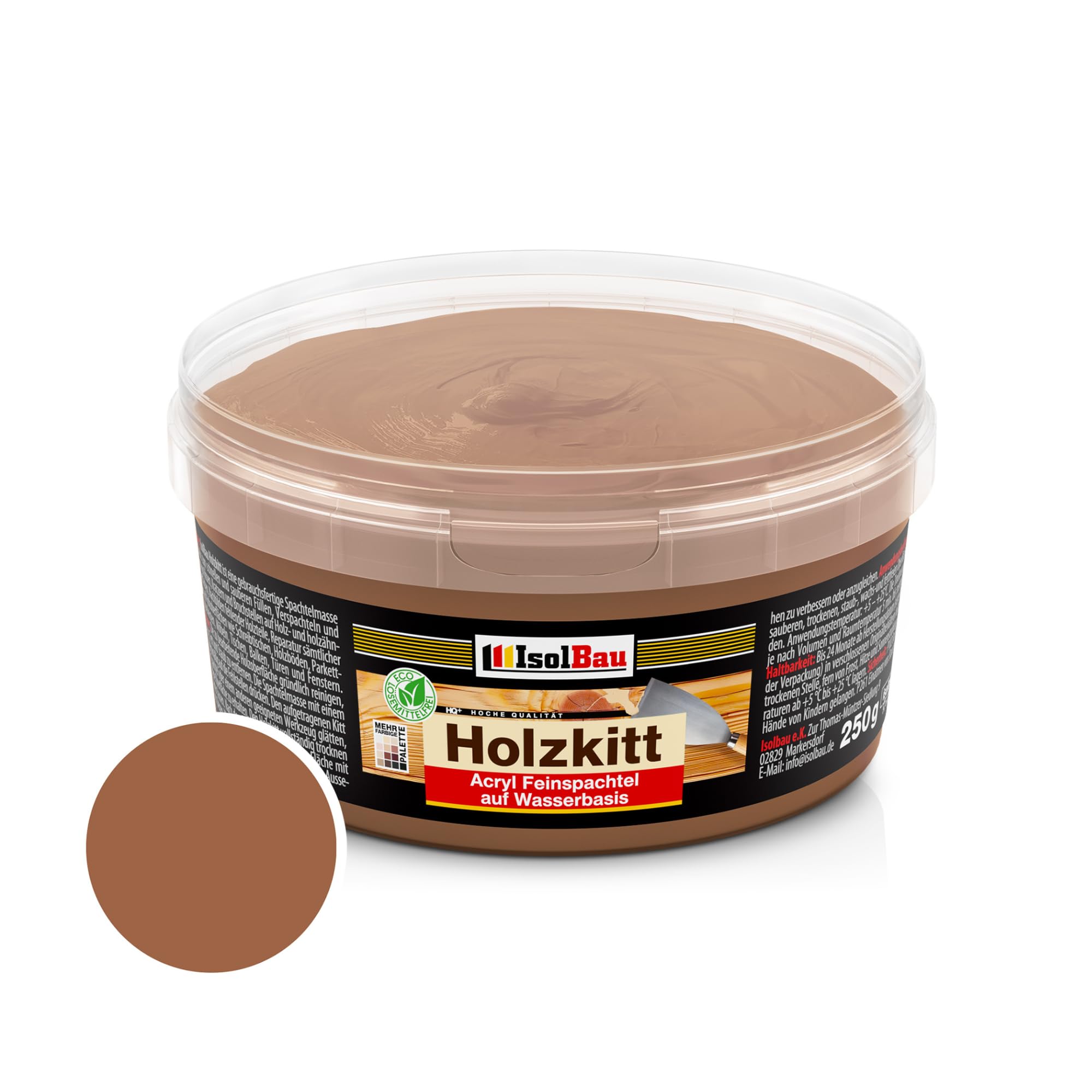 Holzkitt Spachtelmasse Holzspachtelmasse Innen Außen 250g Nussbaum ( Nr. 3 )
