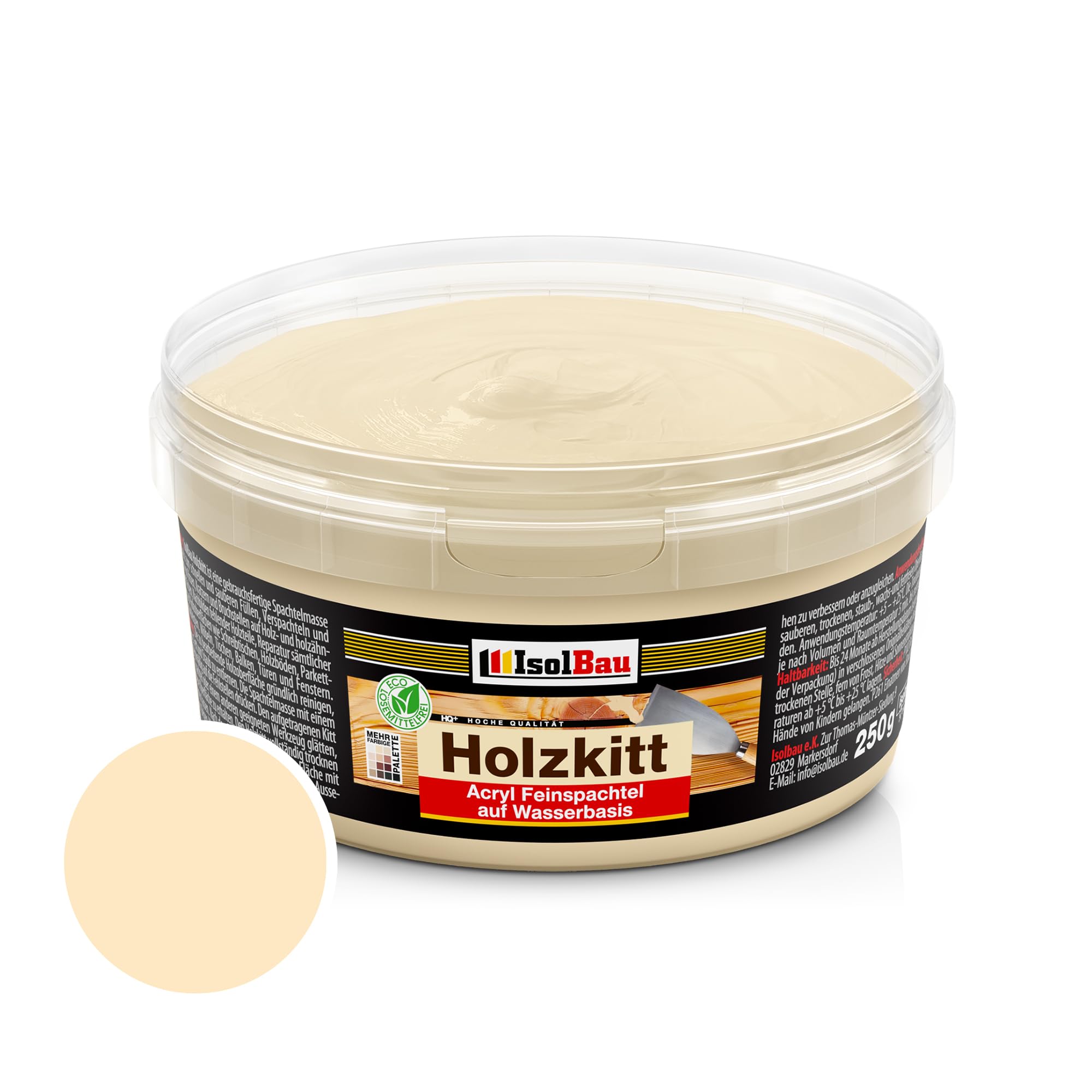 Holzkitt Spachtelmasse Holzspachtelmasse Innen Außen 250g Kiefer Hell ( Nr. 8 )