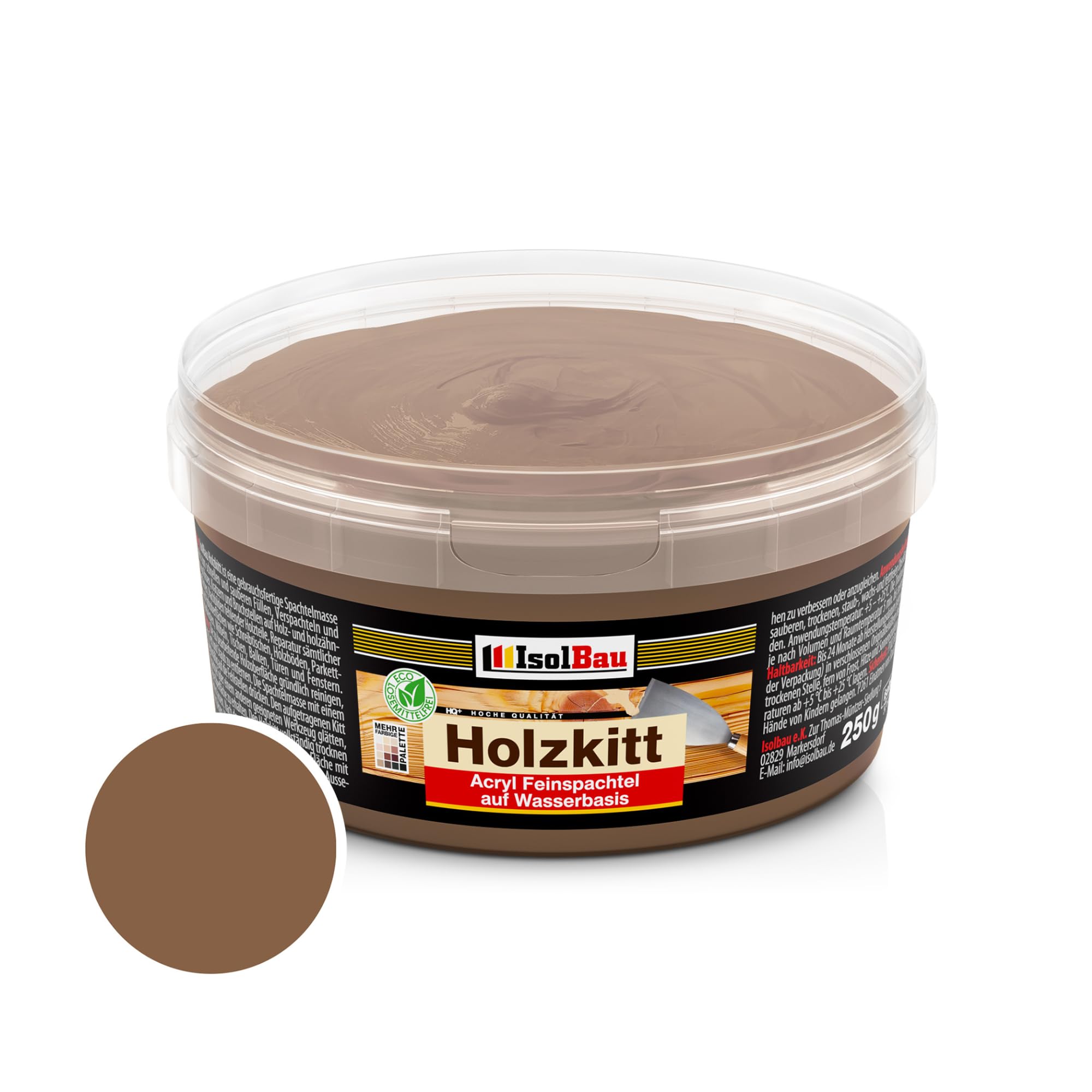 Holzkitt Spachtelmasse Holzspachtelmasse Außen Innen 250g Nussbaum Dunkel (nr.4)