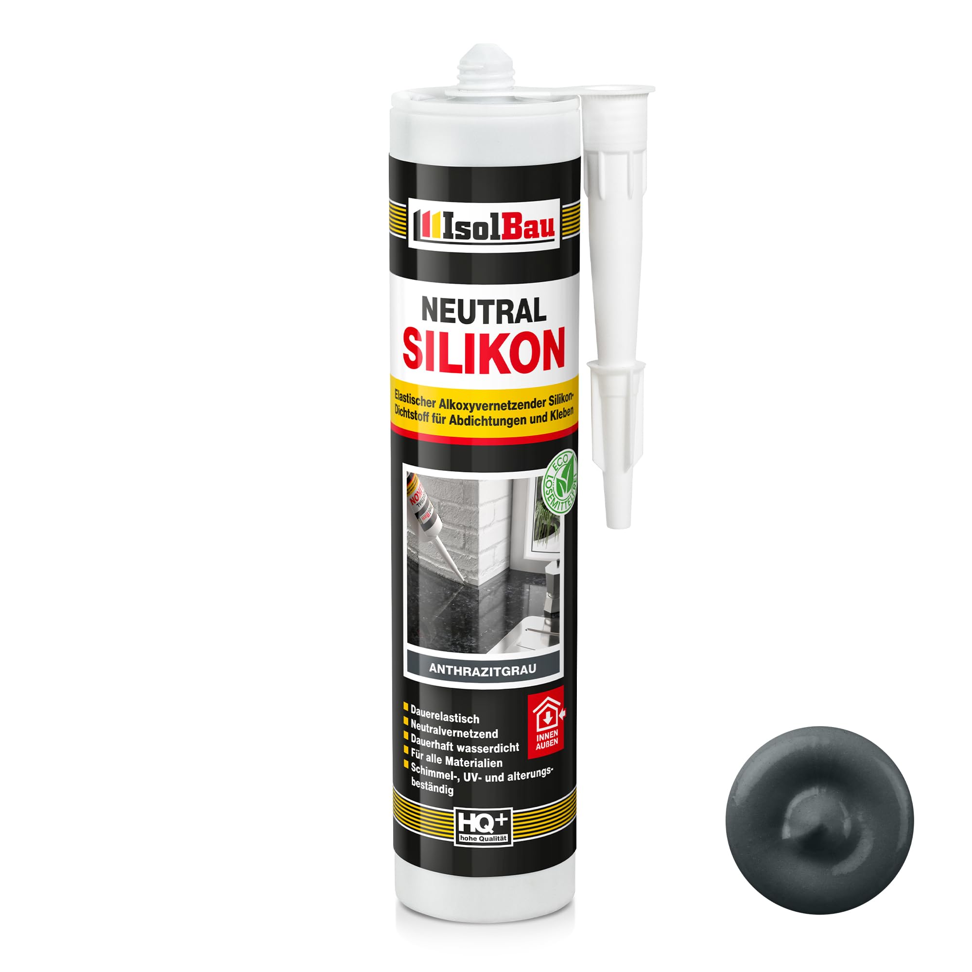 Neutralsilikon Naturstein Marmor Silikon Sanitär Inn/auß 1 X 300ml Anthrazitgrau