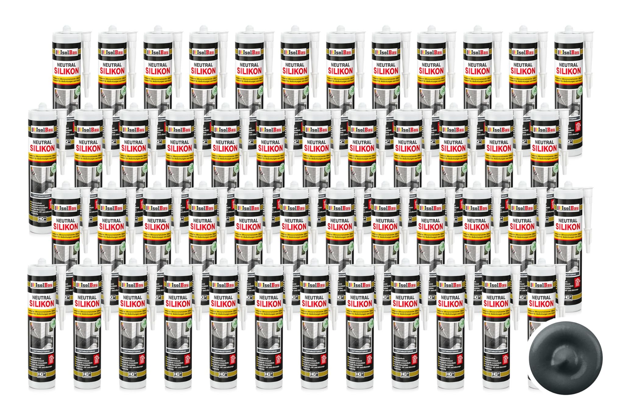 Neutralsilikon Naturstein Marmor Silikon Sanitär Inn/auß 48x 300ml Anthrazitgrau