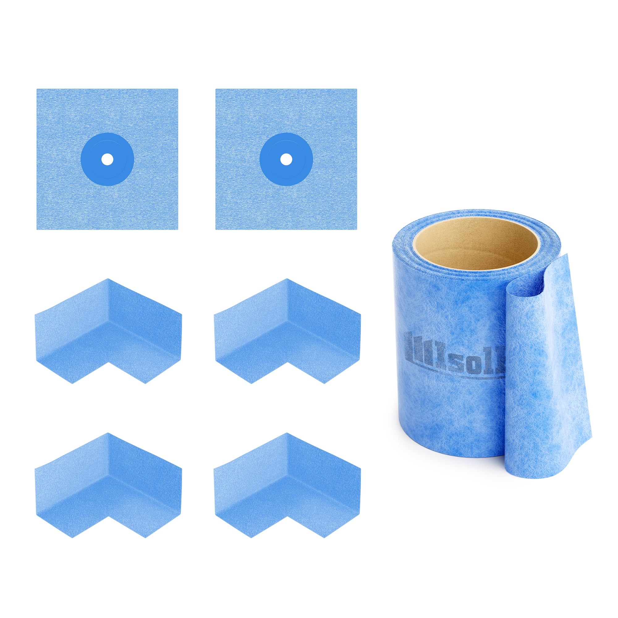 Isolbau Dichtset Dichtband 10m Bandset Dichtmanschetten Dusche Innenecke Bad