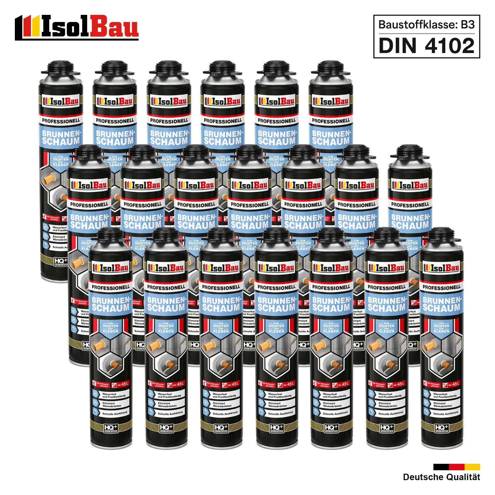 Brunnenschaum 20 X 750ml Bauschaum Pistolenschaum Montageschaum Isolbau