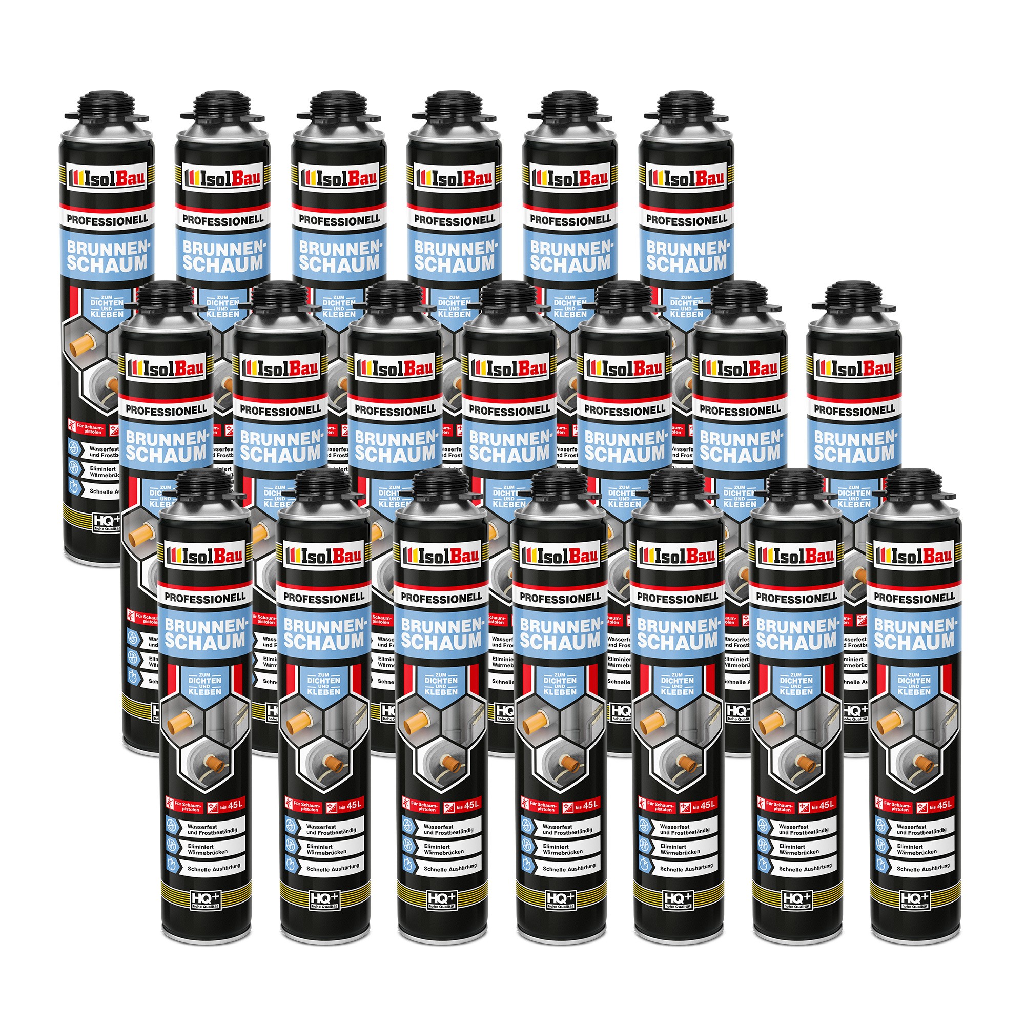 Brunnenschaum 20 X 750ml Bauschaum Montageschaum Pistolenschaum Isolbau