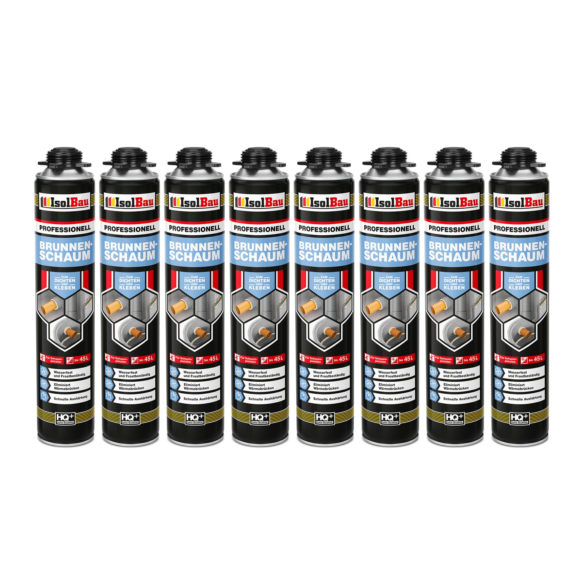 Brunnenschaum 8 X 750ml Bauschaum Montageschaum Pistolenschaum Isolbau