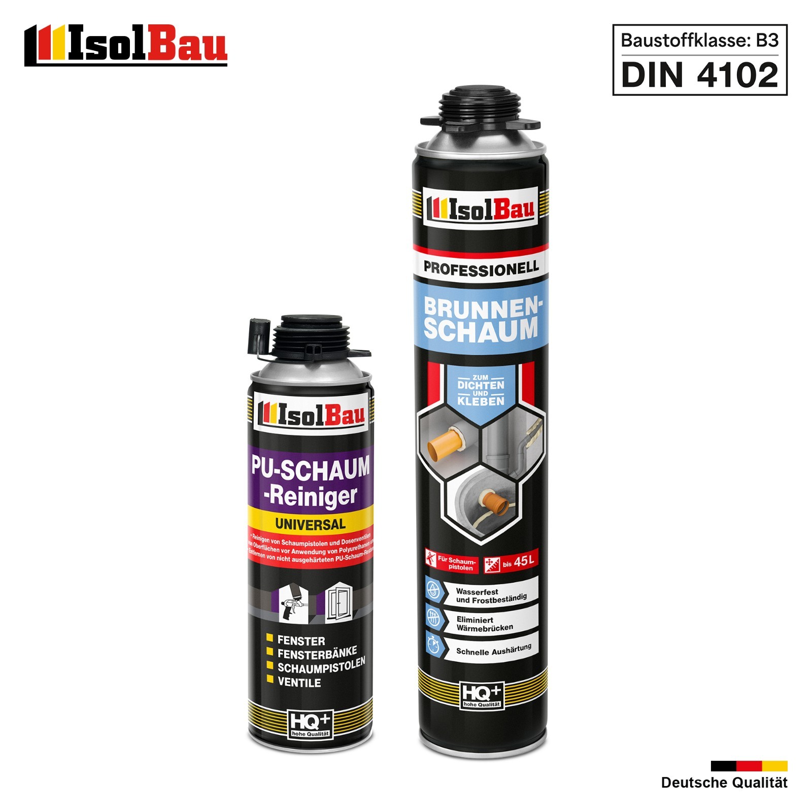 Brunnenschaum 1 X 750ml Bauschaum 1 X Reiniger Montageschaum Pistolenschaum