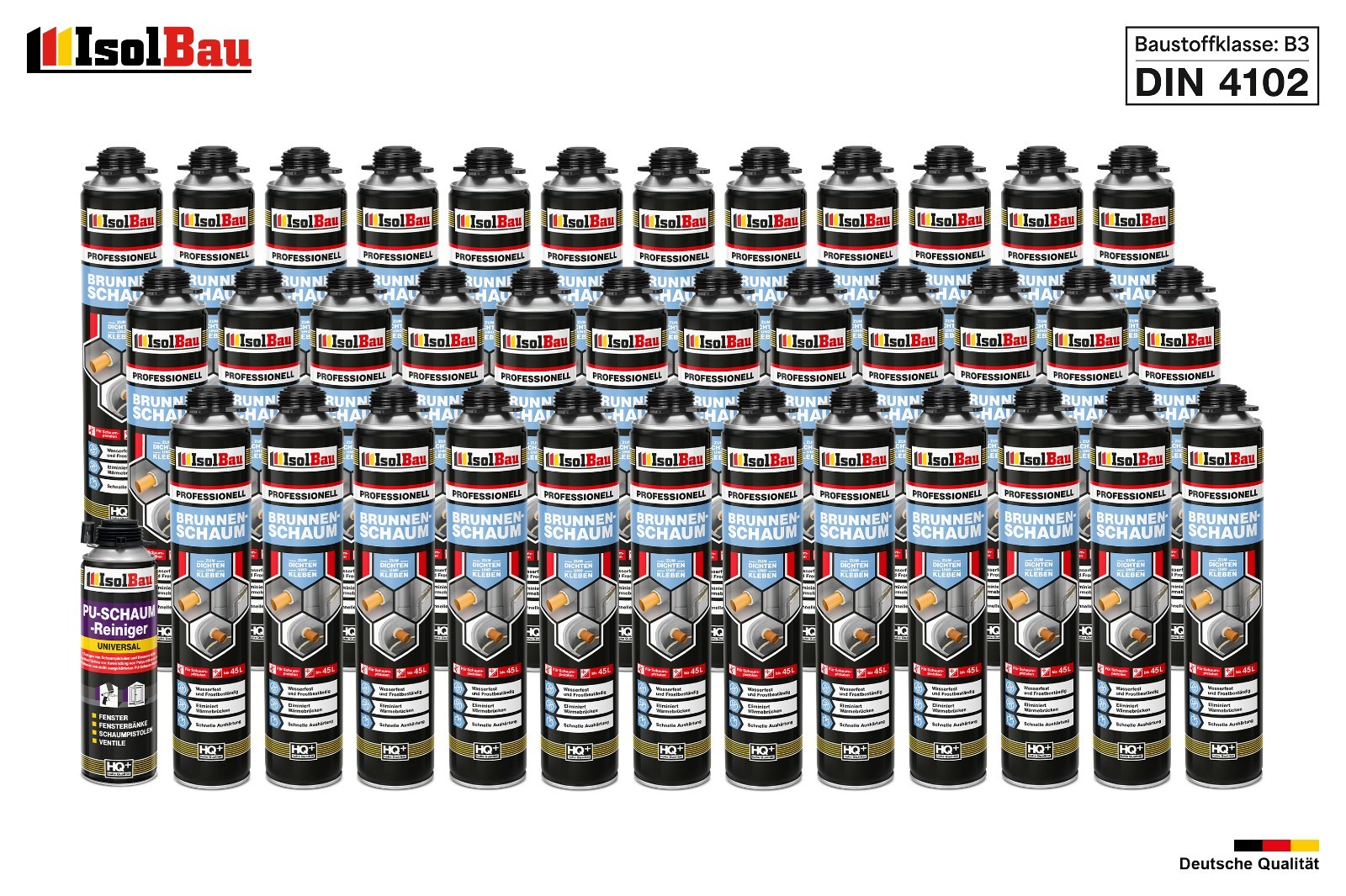 Brunnenschaum 36 X 750ml Bauschaum 1 X Reiniger Montageschaum Pistolenschaum