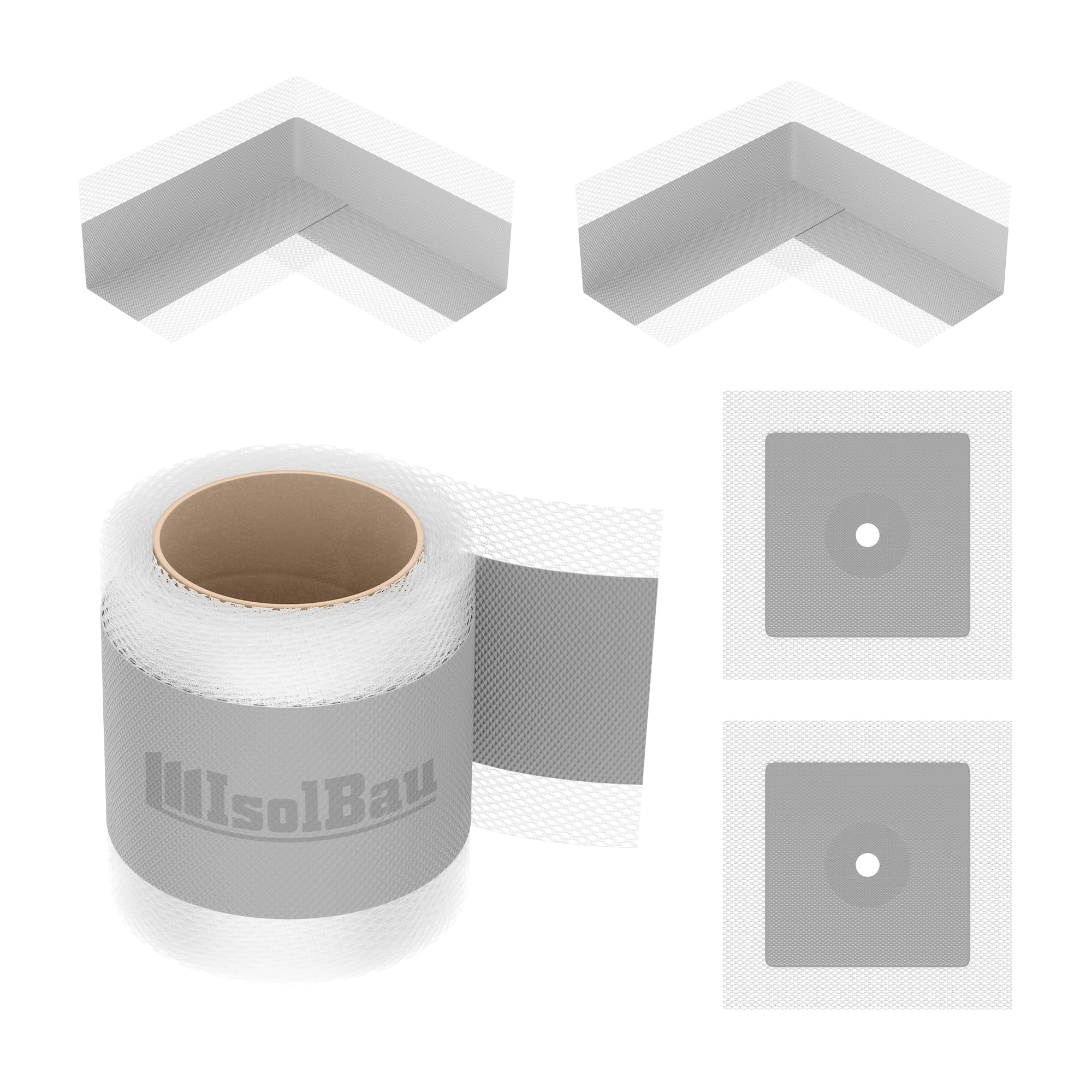 Isolbau Bandset Dichtset Dichtband 5m Innenecke Dichtmanschetten Dusche Bad