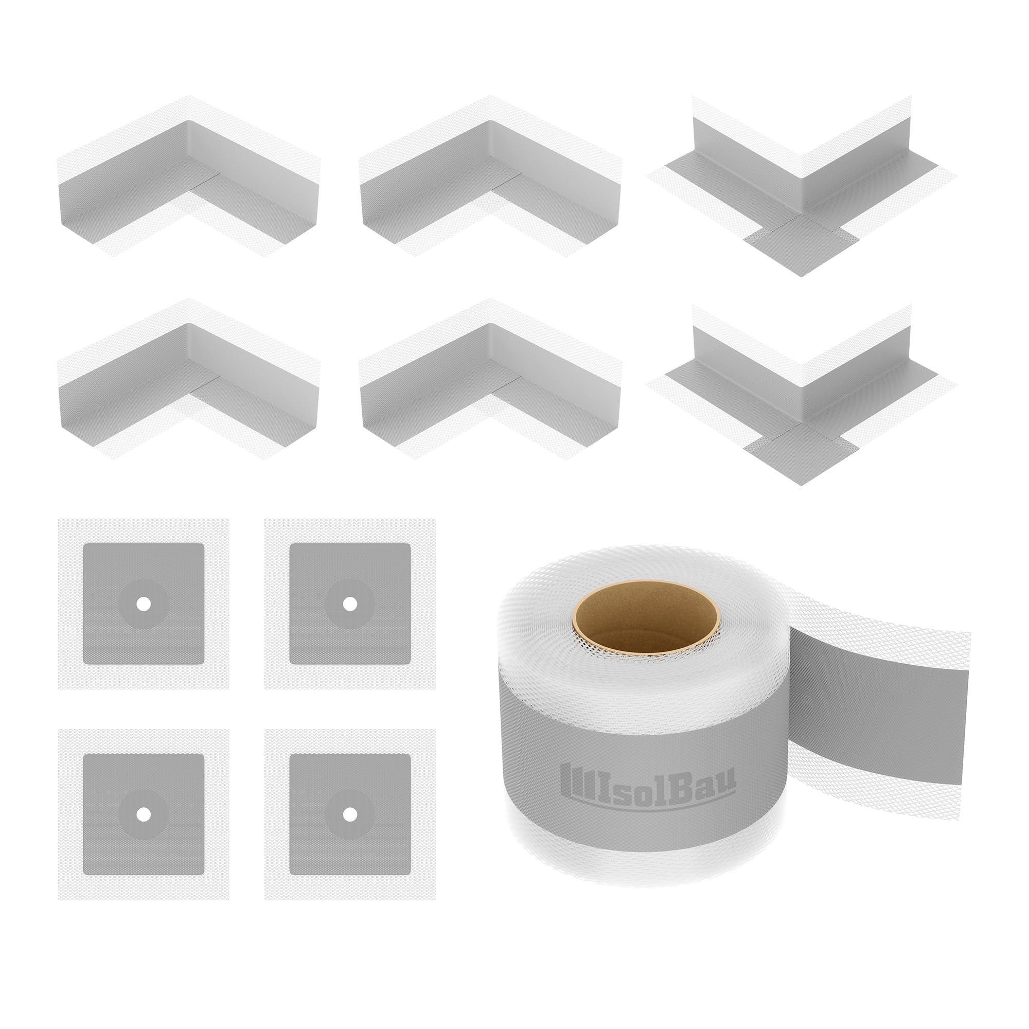Isolbau Bandset Dichtset Dichtband 20m Bad Dusche Innenecke Dichtmanschetten