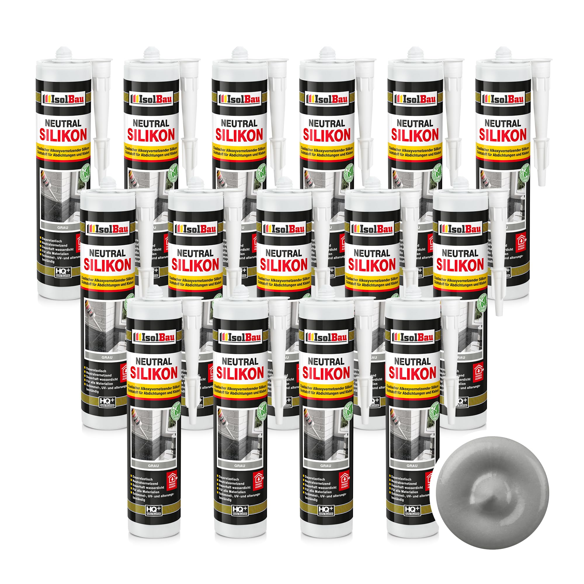 Neutralsilikon Naturstein Silikon Marmor Granit Sanitär Inn/auß 15 X 300ml Grau