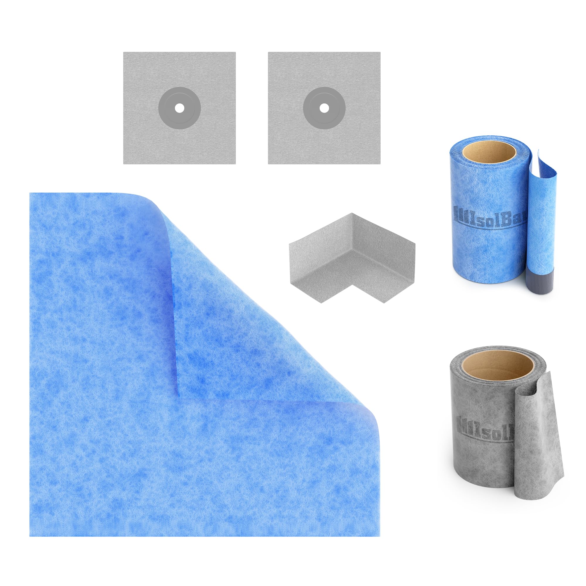 Isolbau Dichtset Bandset Dichtband 5m Dichtbahn Innenecke Bad Dichtmanschetten