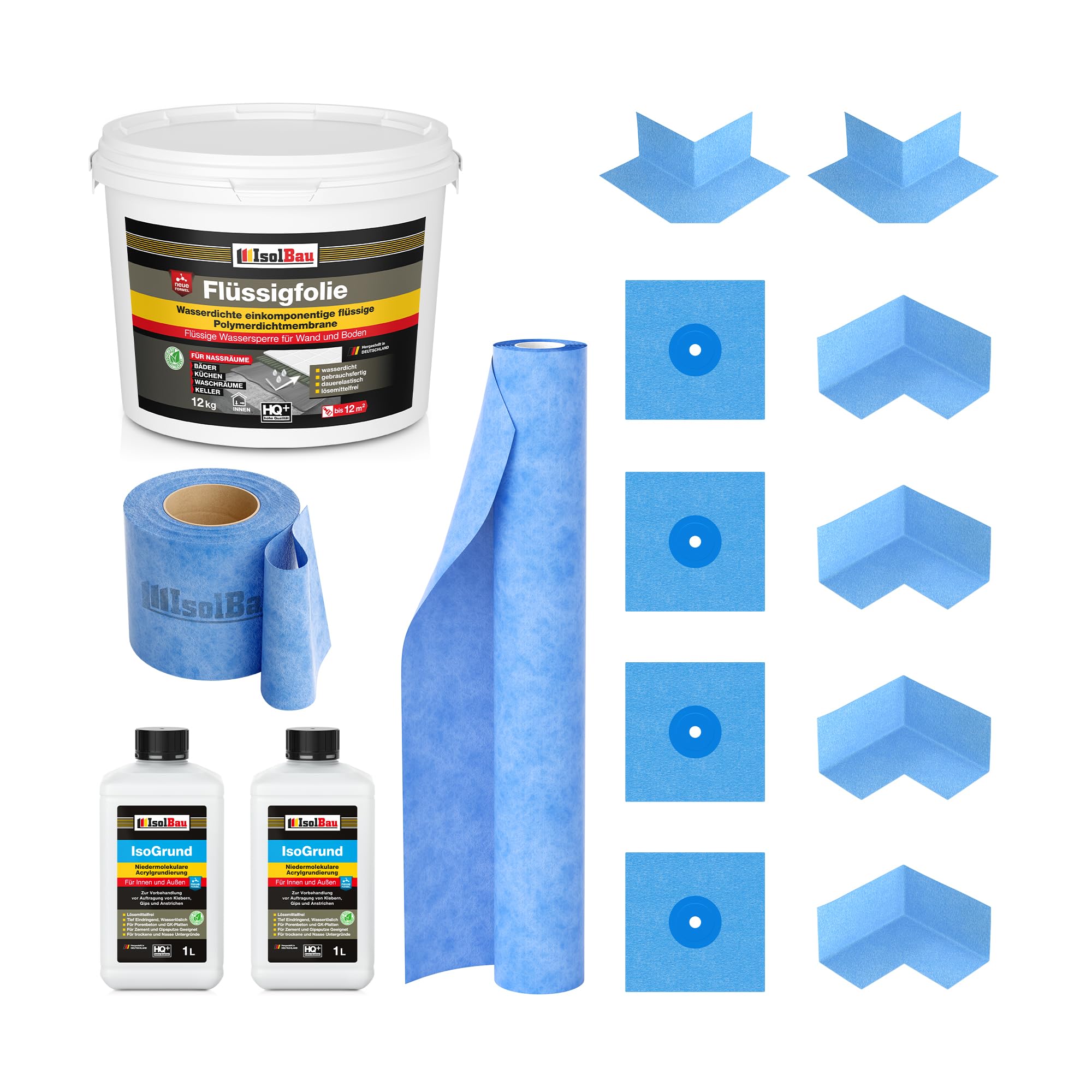 Dichtset Flüssigfolie 12 Kg Innenecke Isogrund Dichtfolie Dichtband Dichtbahn