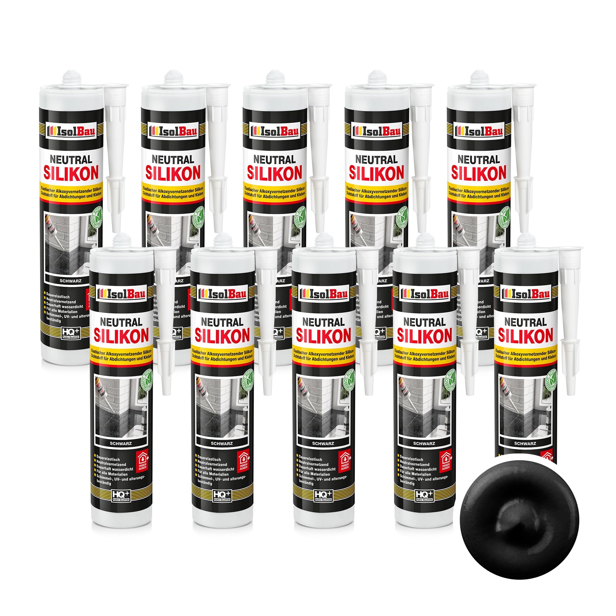 Neutralsilikon Naturstein Silikon Marmor Sanitär Inn/auß 10 X 300ml Schwarz