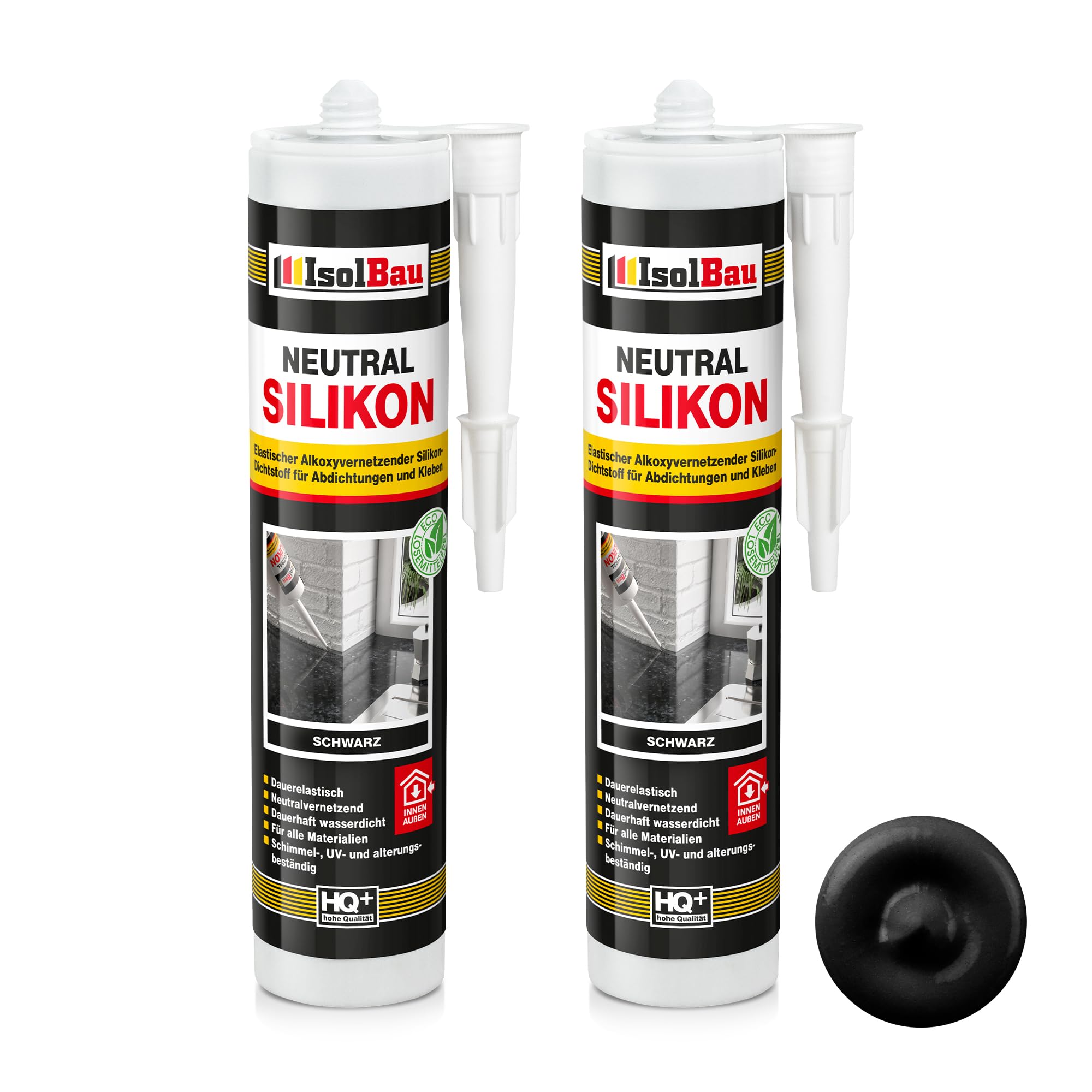 Neutralsilikon Naturstein Silikon Marmor Sanitär Inn/auß 2 X 300ml Schwarz