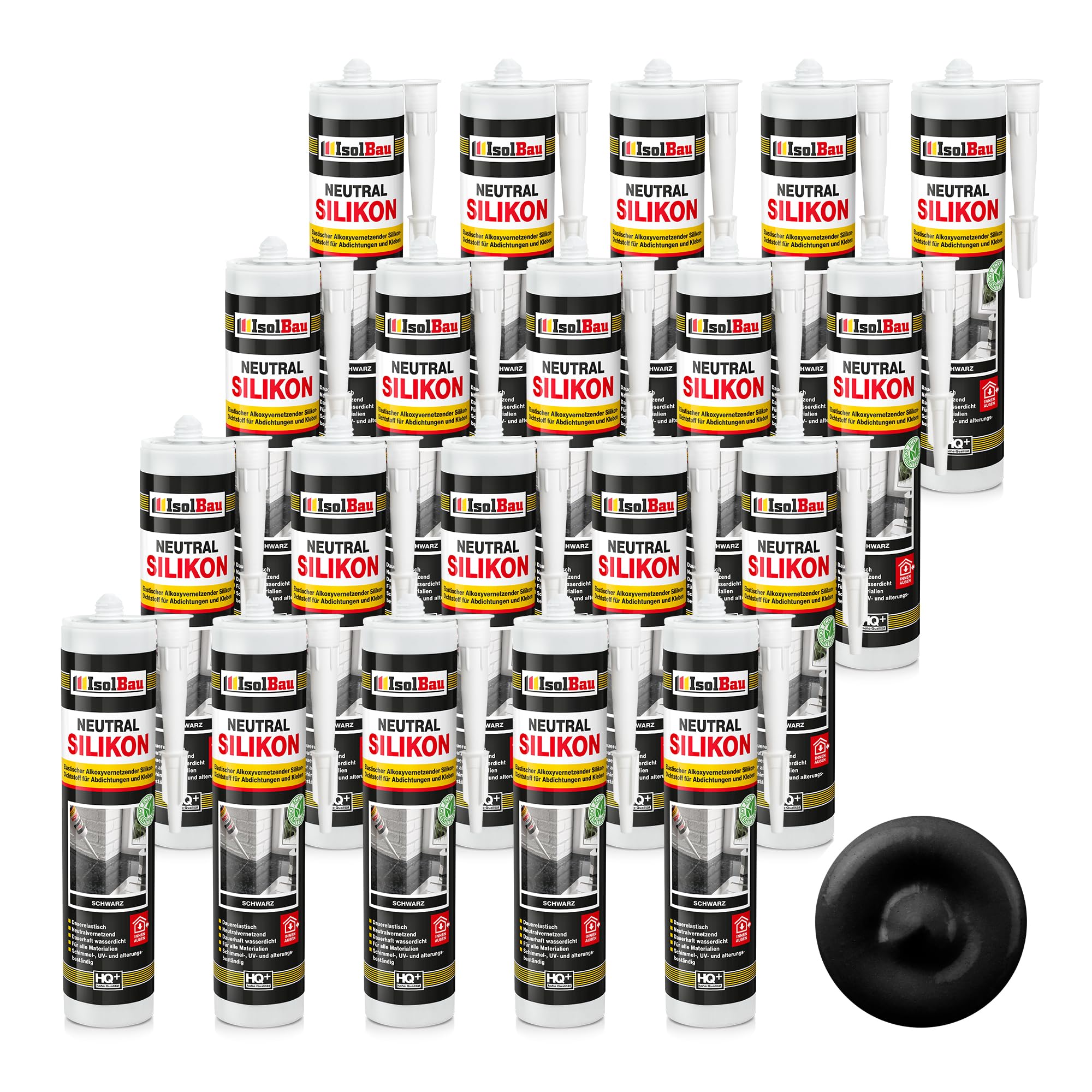 Neutralsilikon Naturstein Silikon Marmor Sanitär Inn/auß 20 X 300ml Schwarz