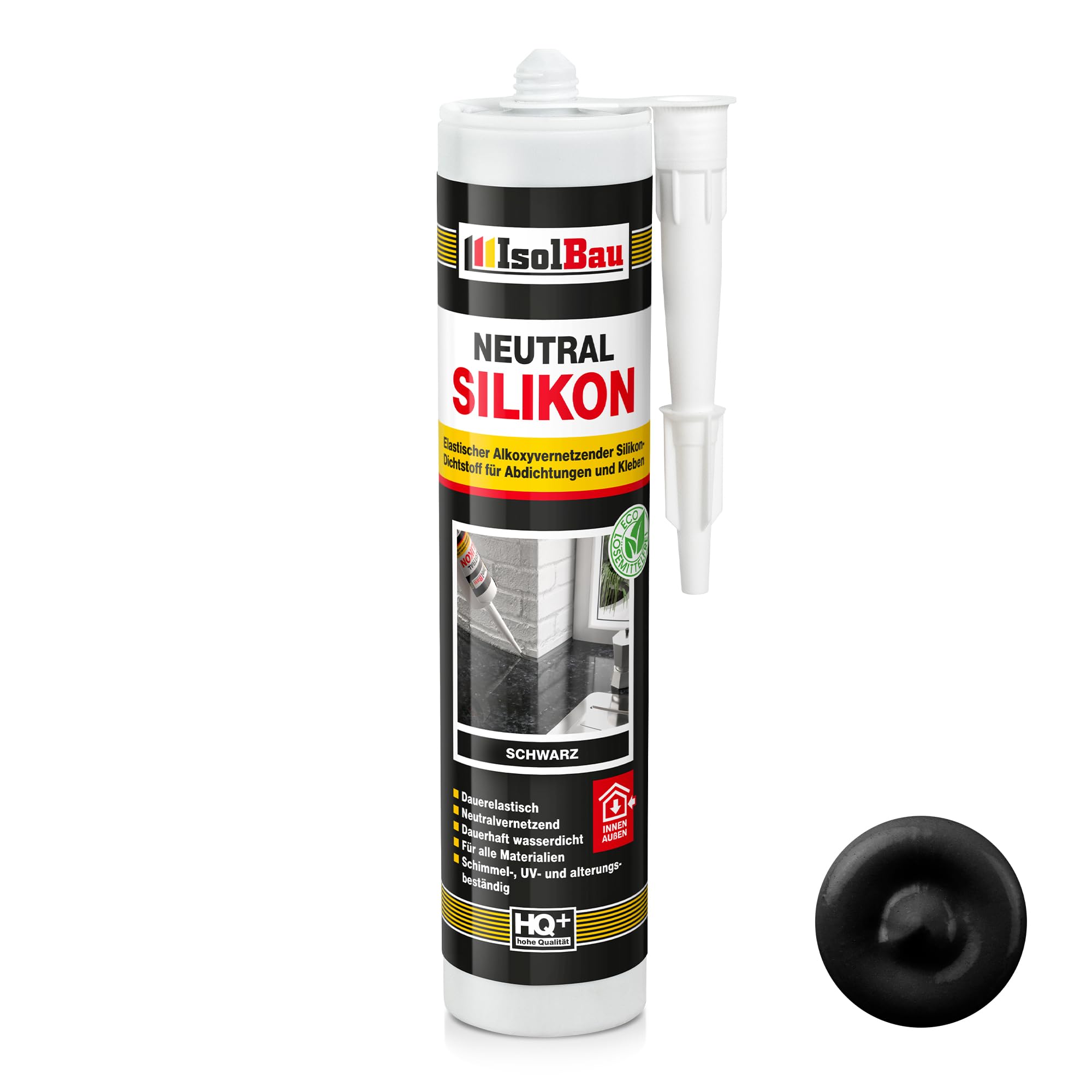 Neutralsilikon Naturstein Silikon Sanitär Marmor Inn/auß 1 X 300ml Schwarz