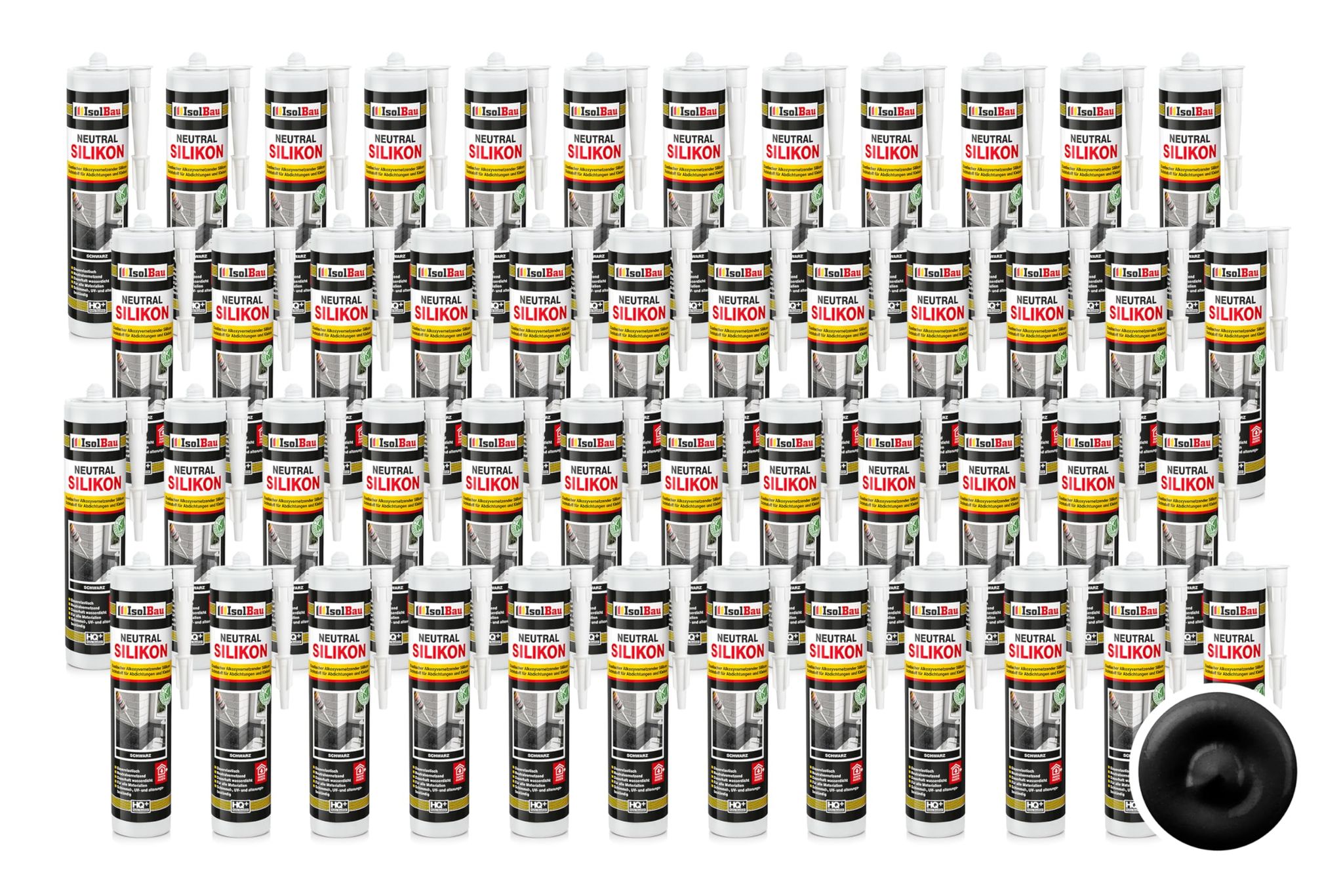 Neutralsilikon Naturstein Silikon Sanitär Marmor Inn/auß 48 X 300ml Schwarz