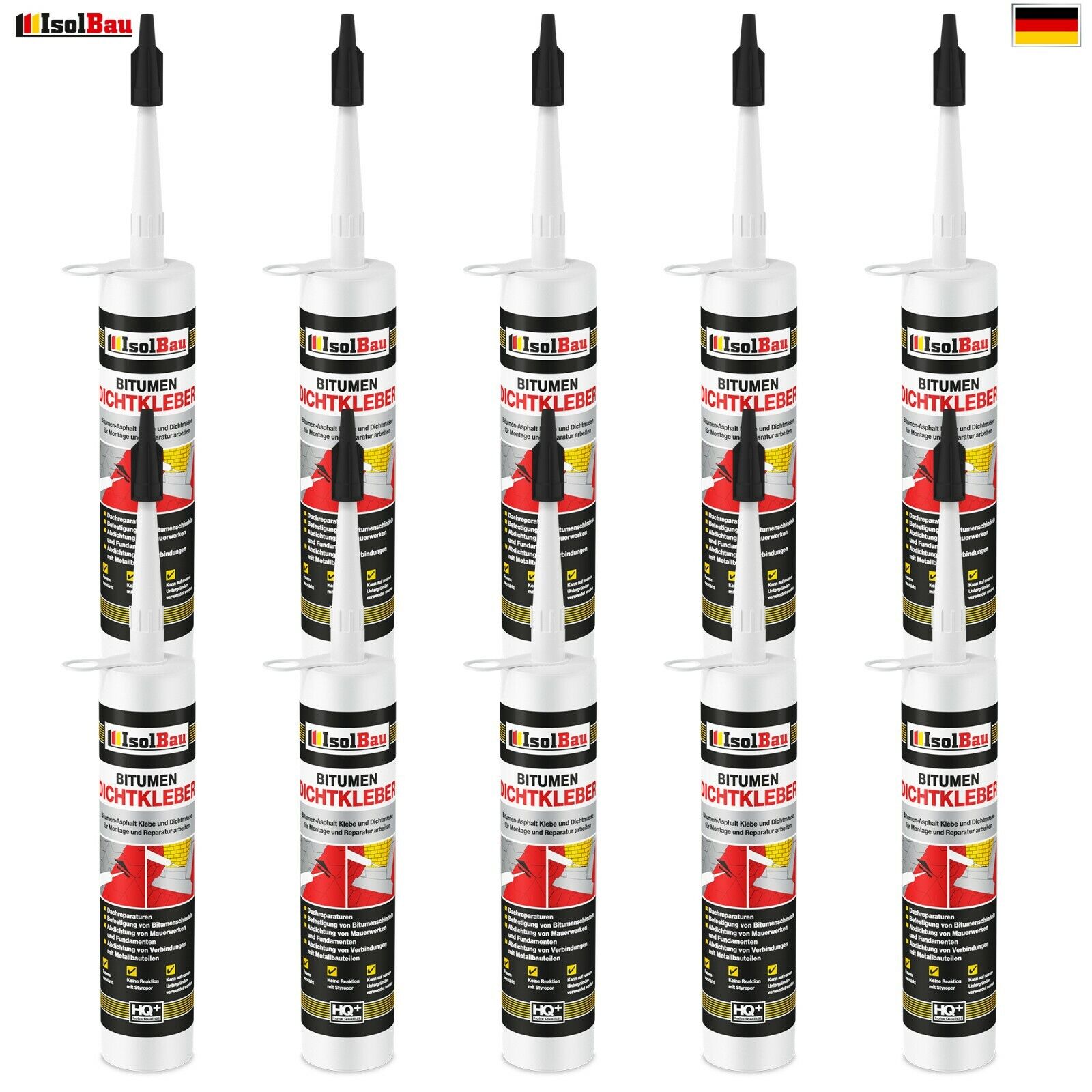 Bitumenkleber 10 X 310 Ml Dichtstoff Dachdicht Bitumen Dichtmasse Schindelkleber