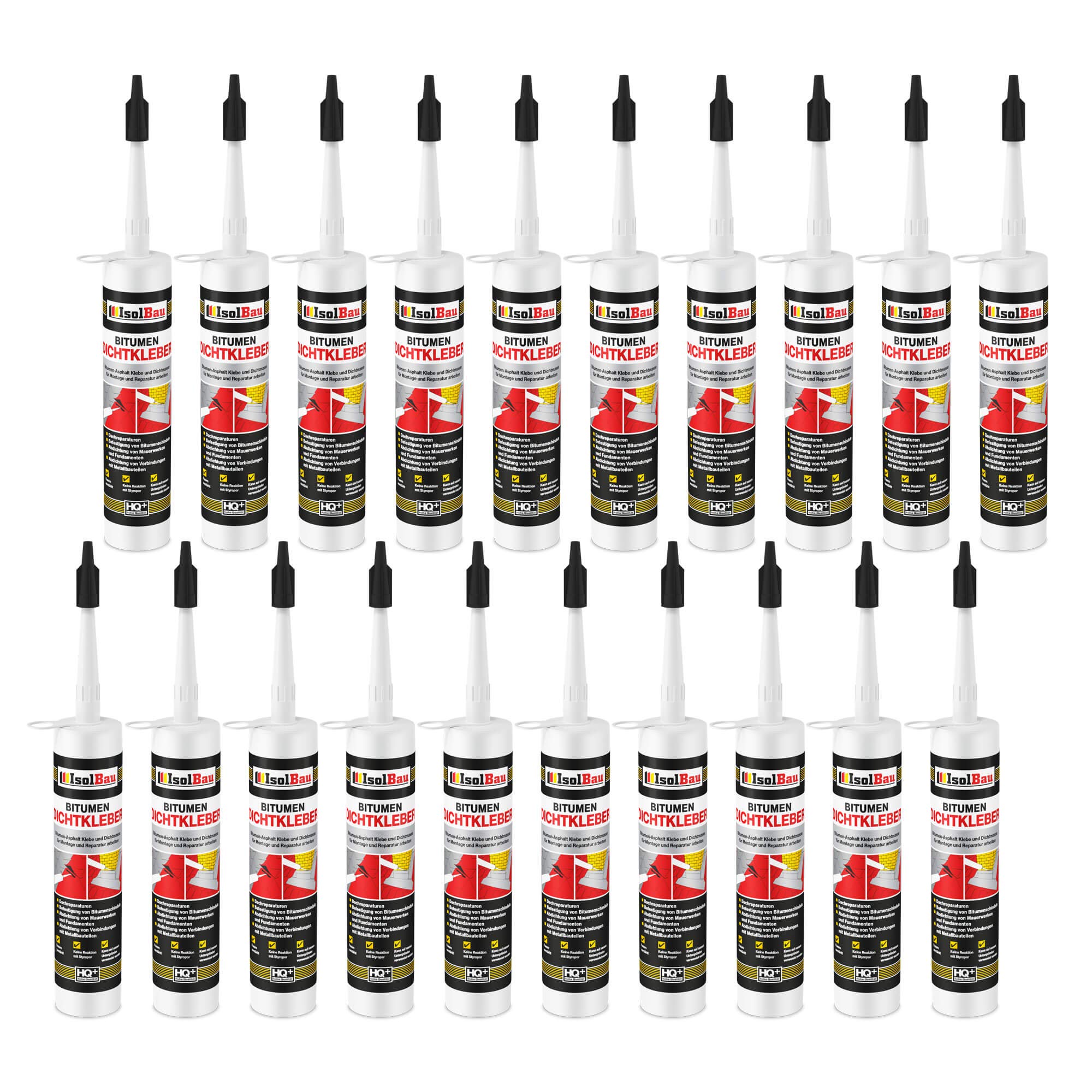 Bitumenkleber 20 X 310 Ml Dichtstoff Dachdicht Bitumen Dichtmasse Schindelkleber