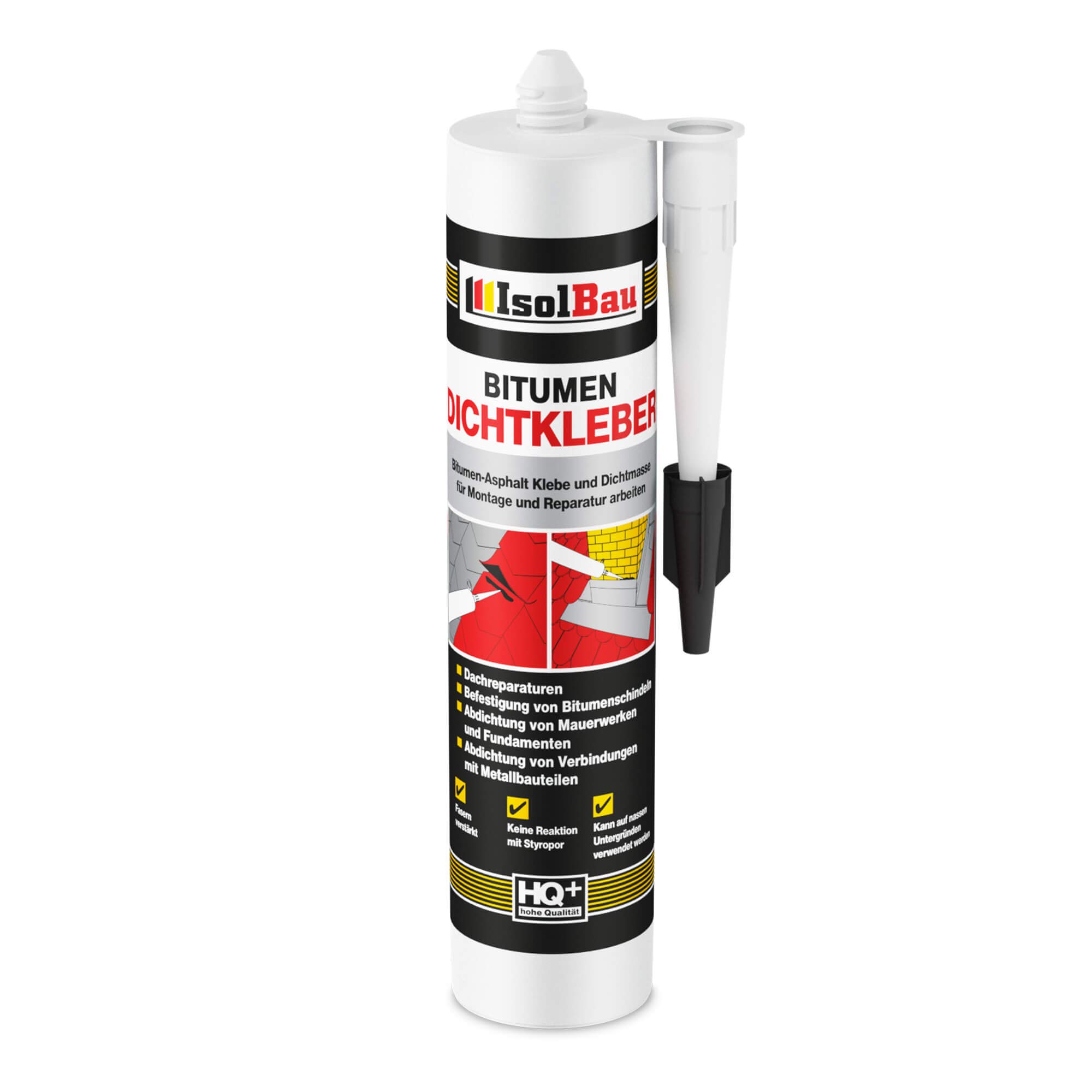 Bitumenkleber 310ml Dachdichtstoff Bitumen Dichtmasse Schindelkleber Schwarz
