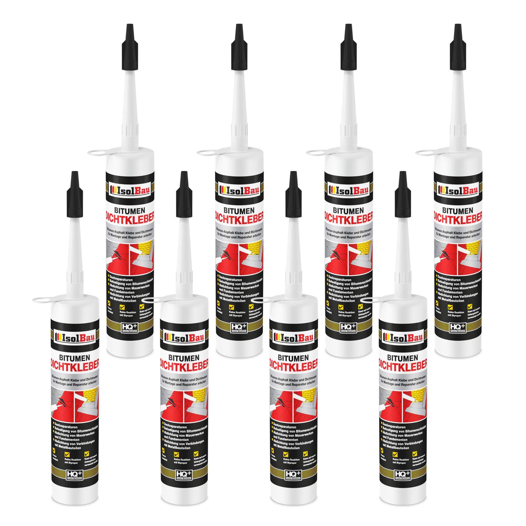 Bitumenkleber 8 X 310 Ml Dichtstoff Dachdicht Bitumen Dichtmasse Schindelkleber